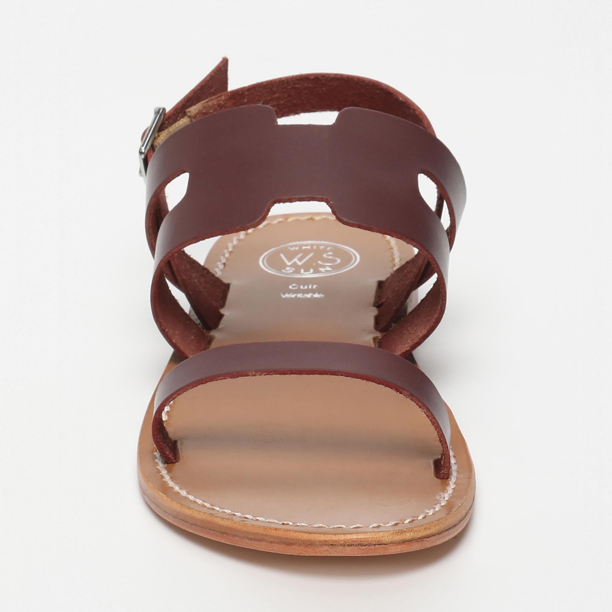 DAVITZA sandales en cuir bordeaux