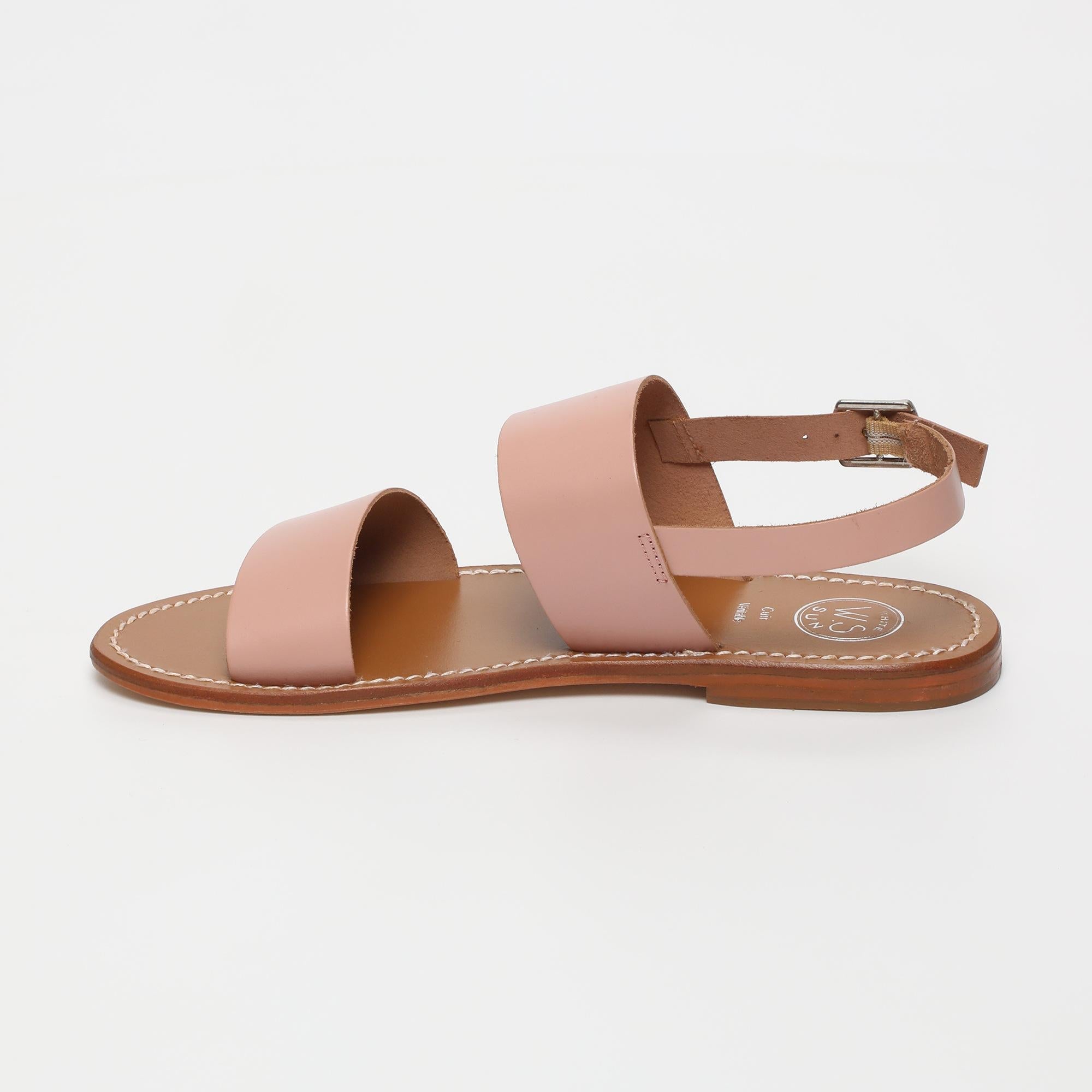 DILETTA sandales en cuir rose