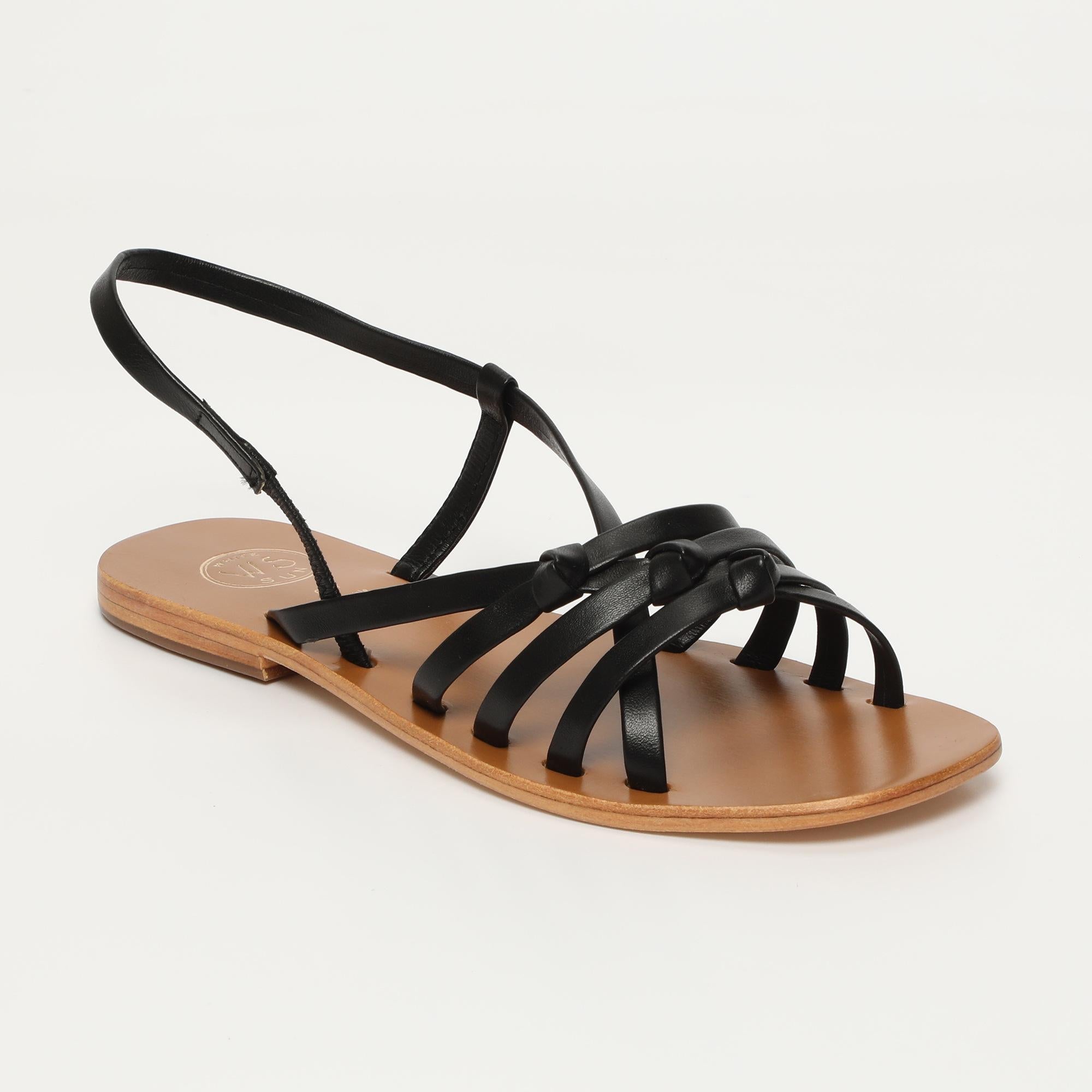 DINA sandales en cuir noir