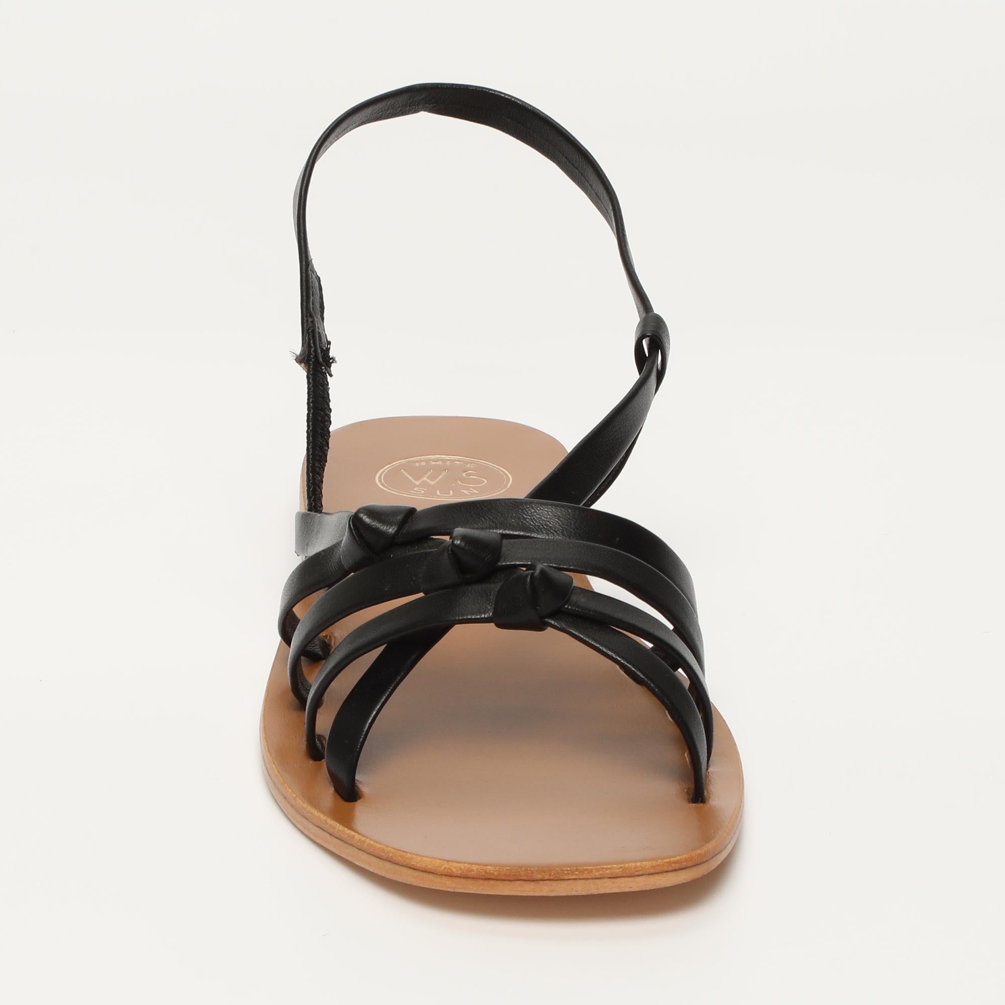 DINA sandales en cuir noir