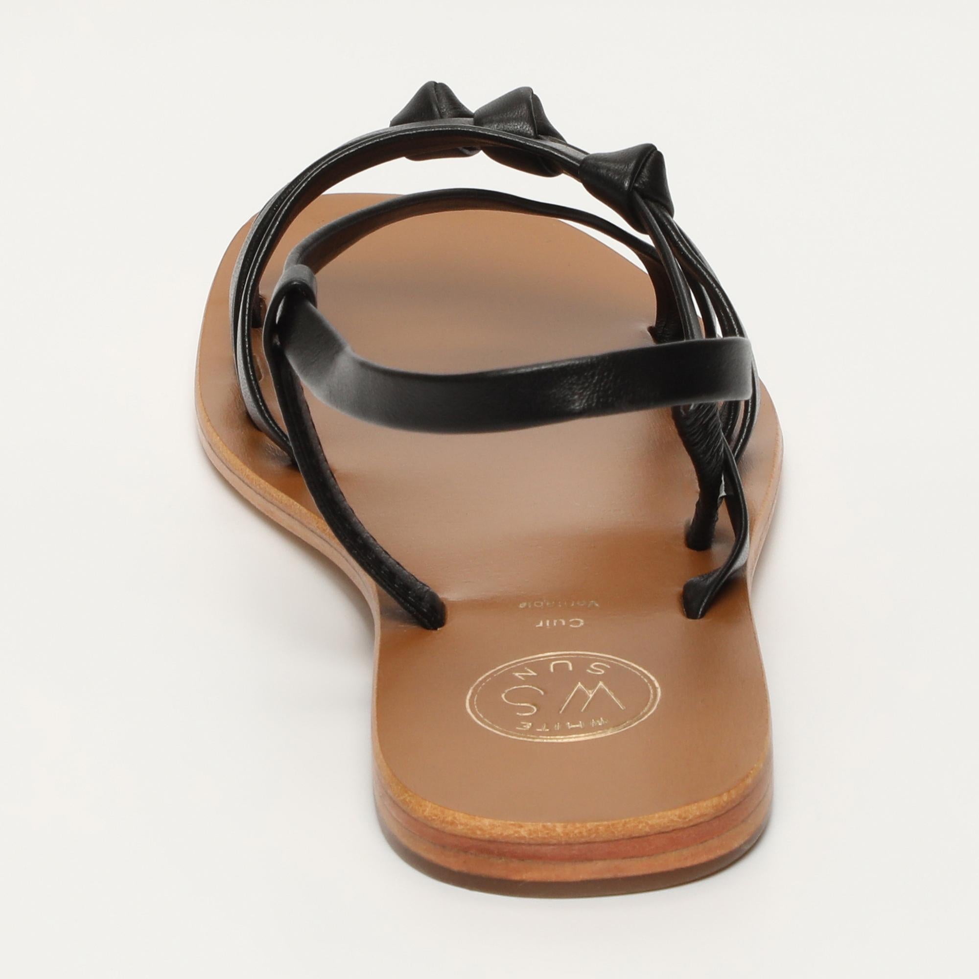 DINA sandales en cuir noir