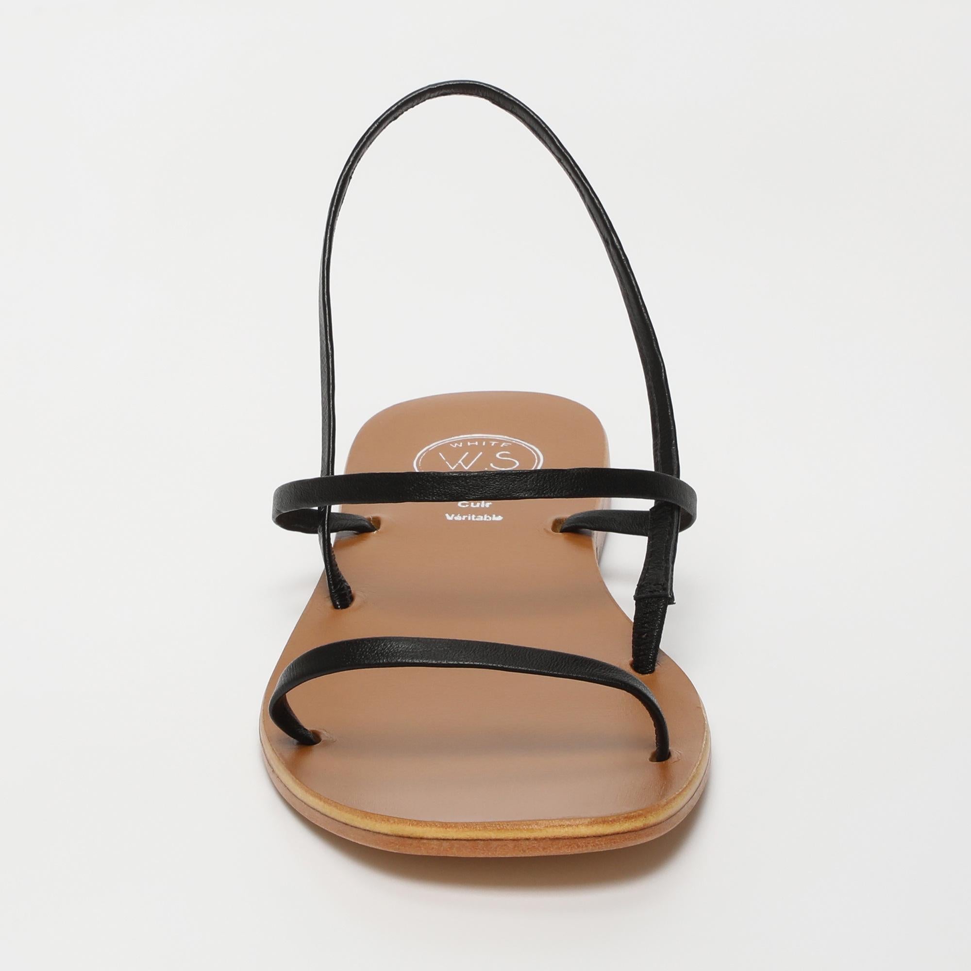 DORRIN sandales en cuir noir
