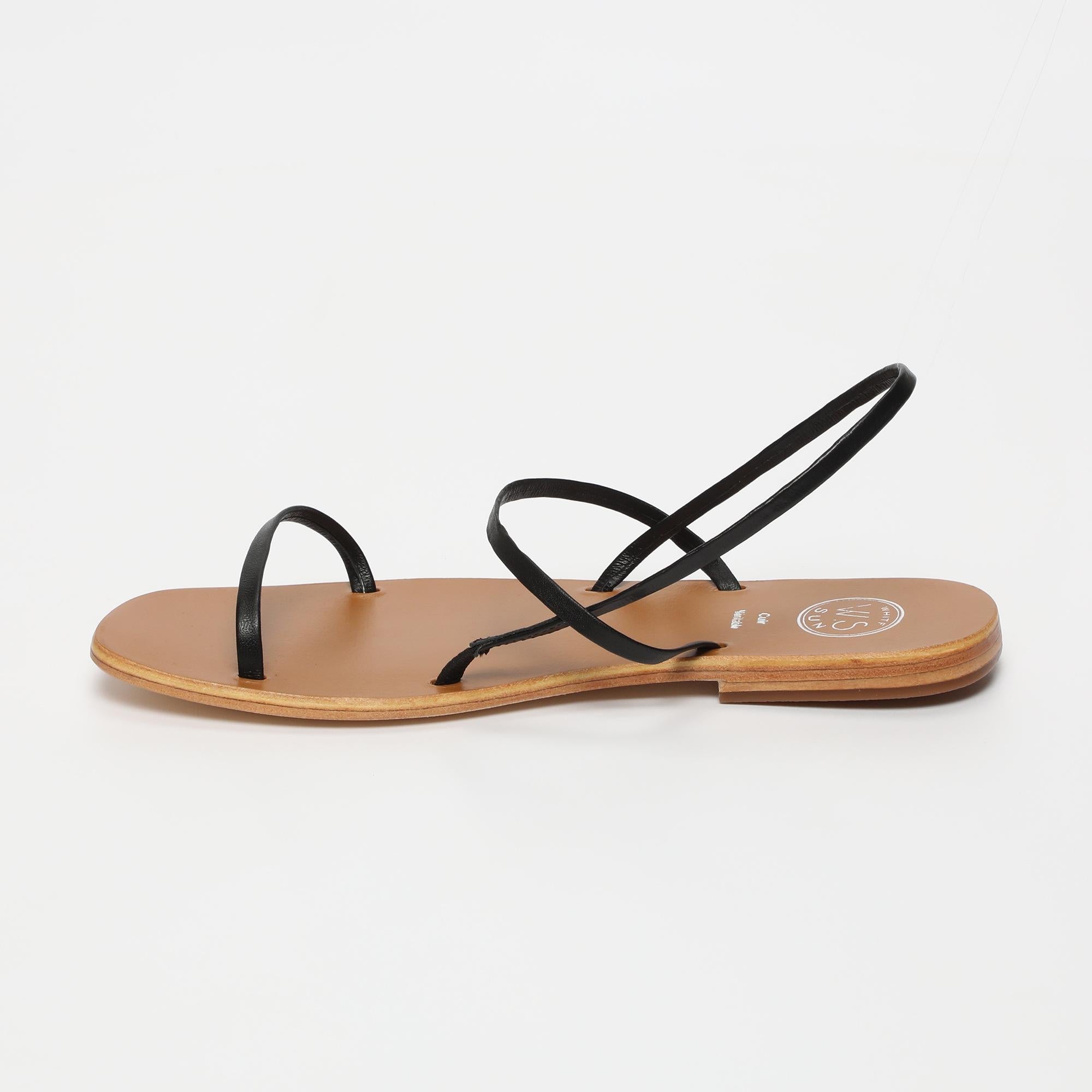 DORRIN sandales en cuir noir