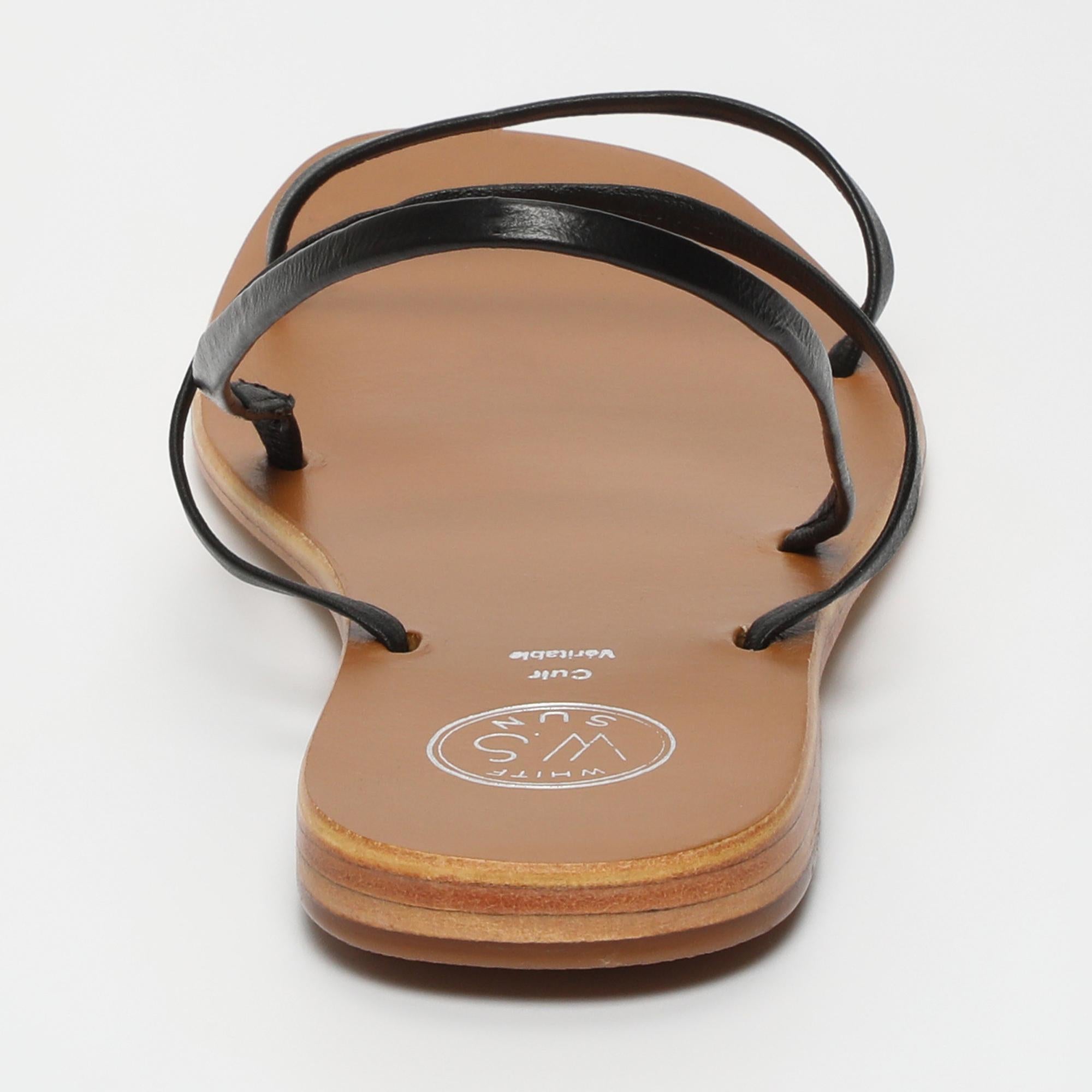 DORRIN sandales en cuir noir