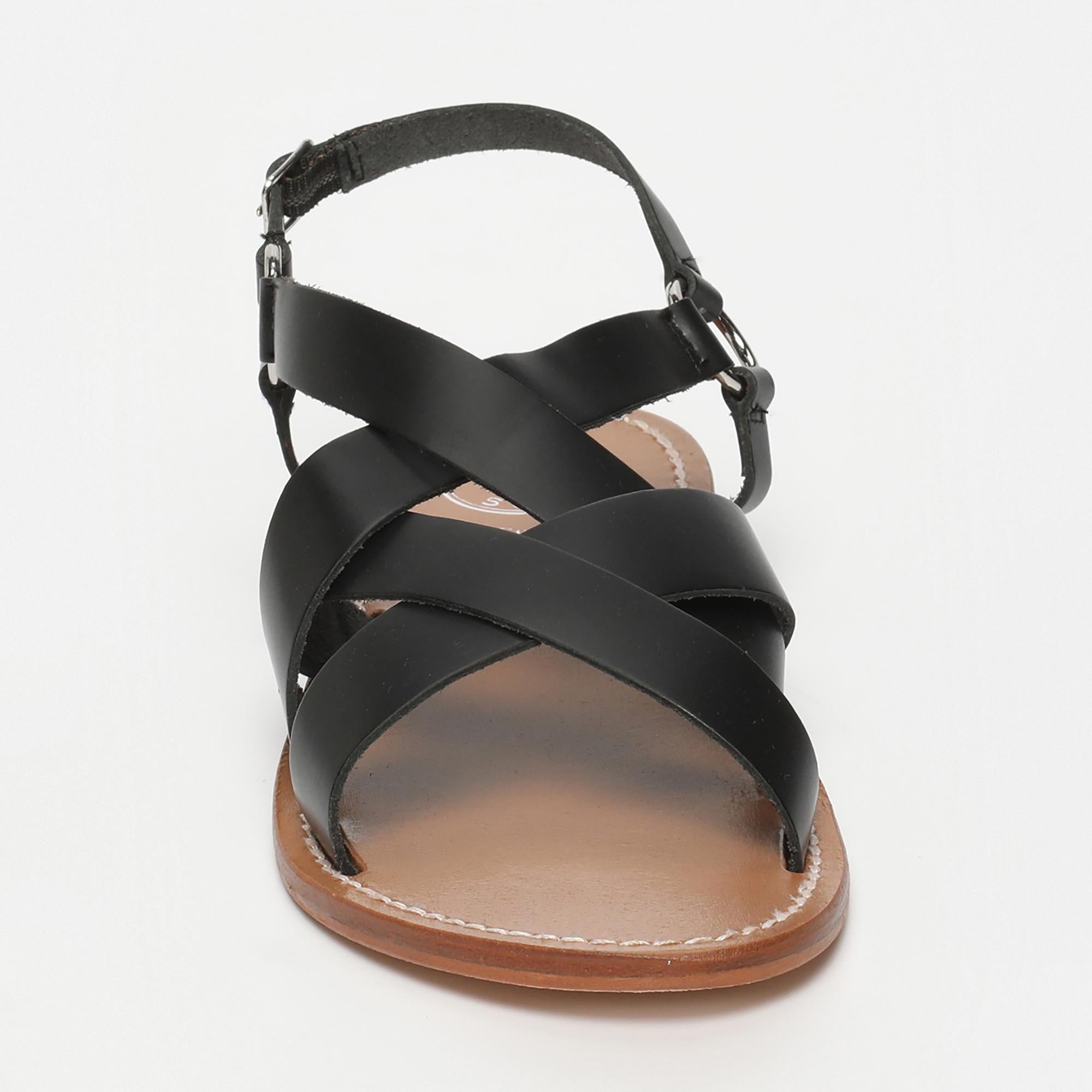 ELLA sandales en cuir noir