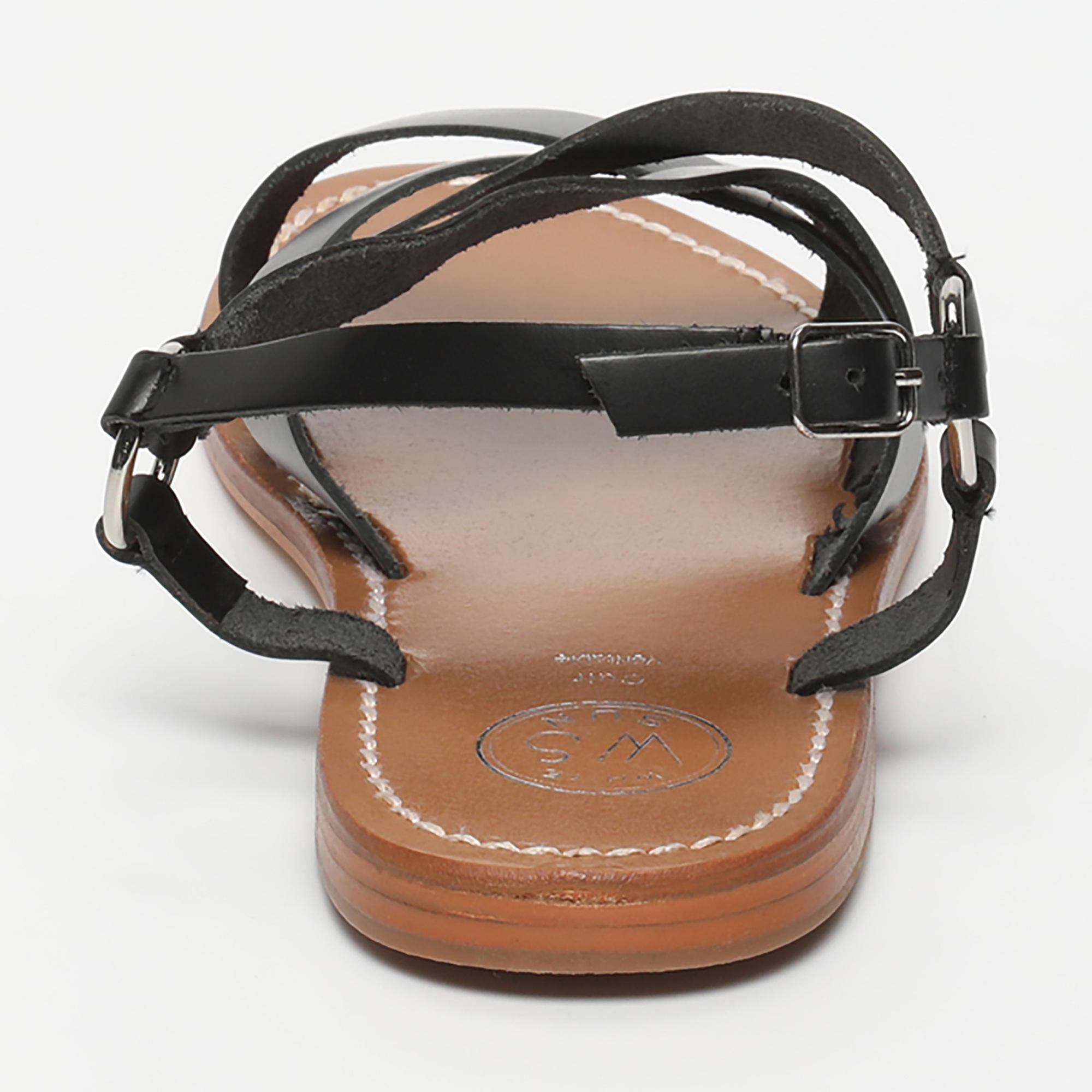 ELLA sandales en cuir noir