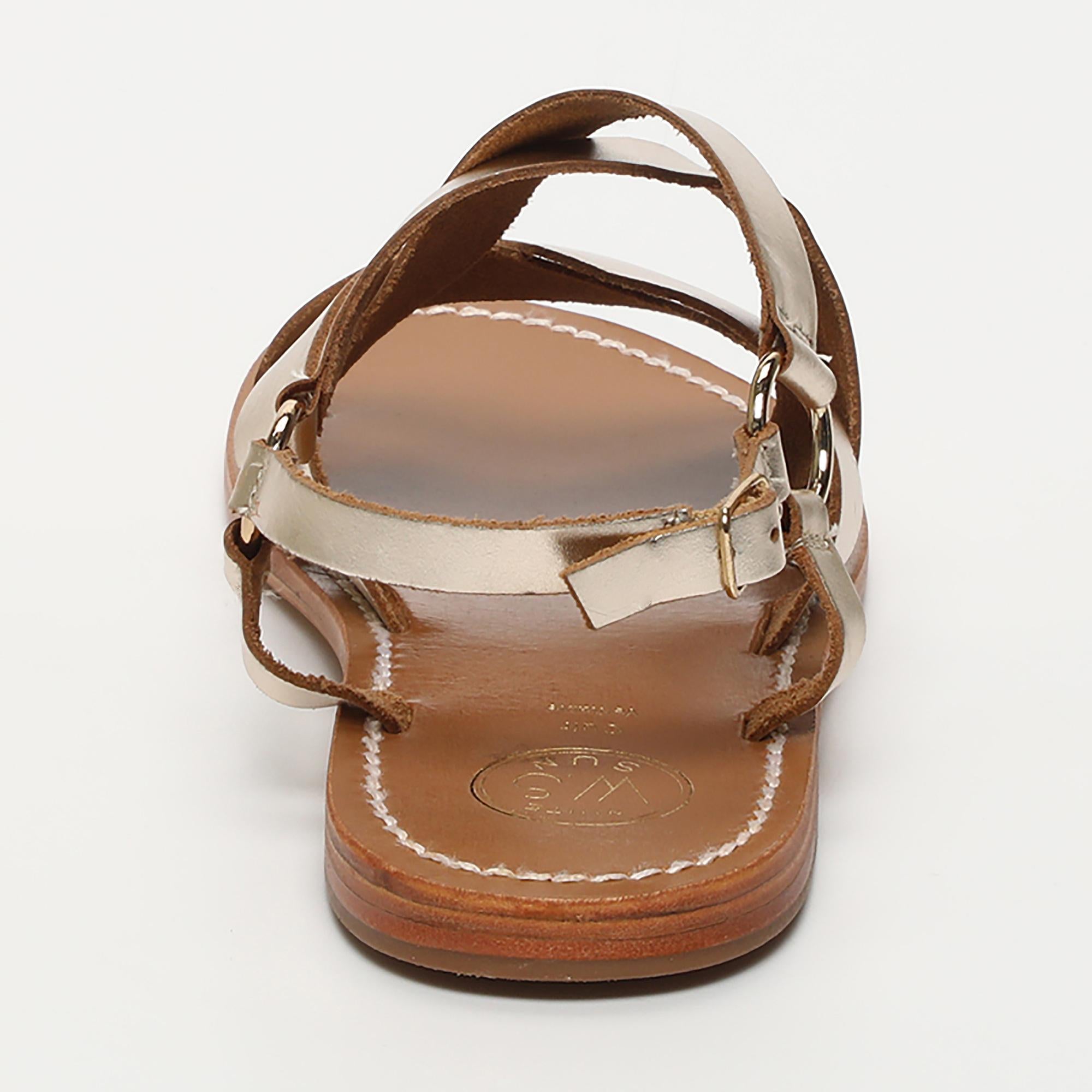 ELLA sandales en cuir or