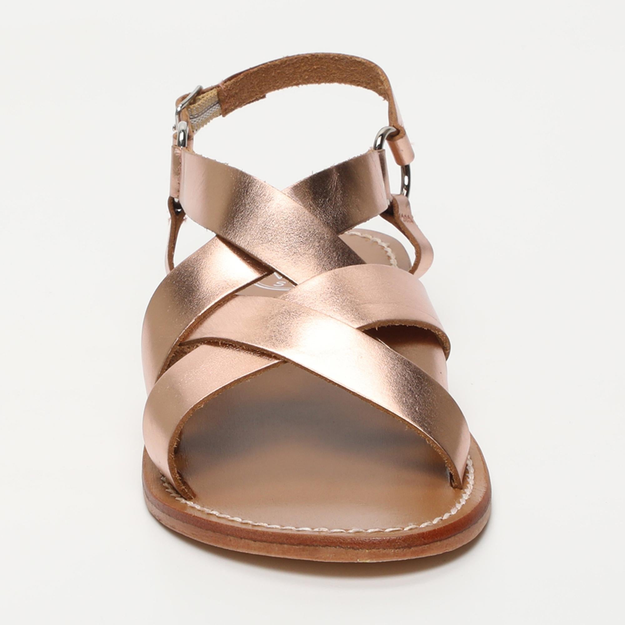 ELLA sandales en cuir or rose