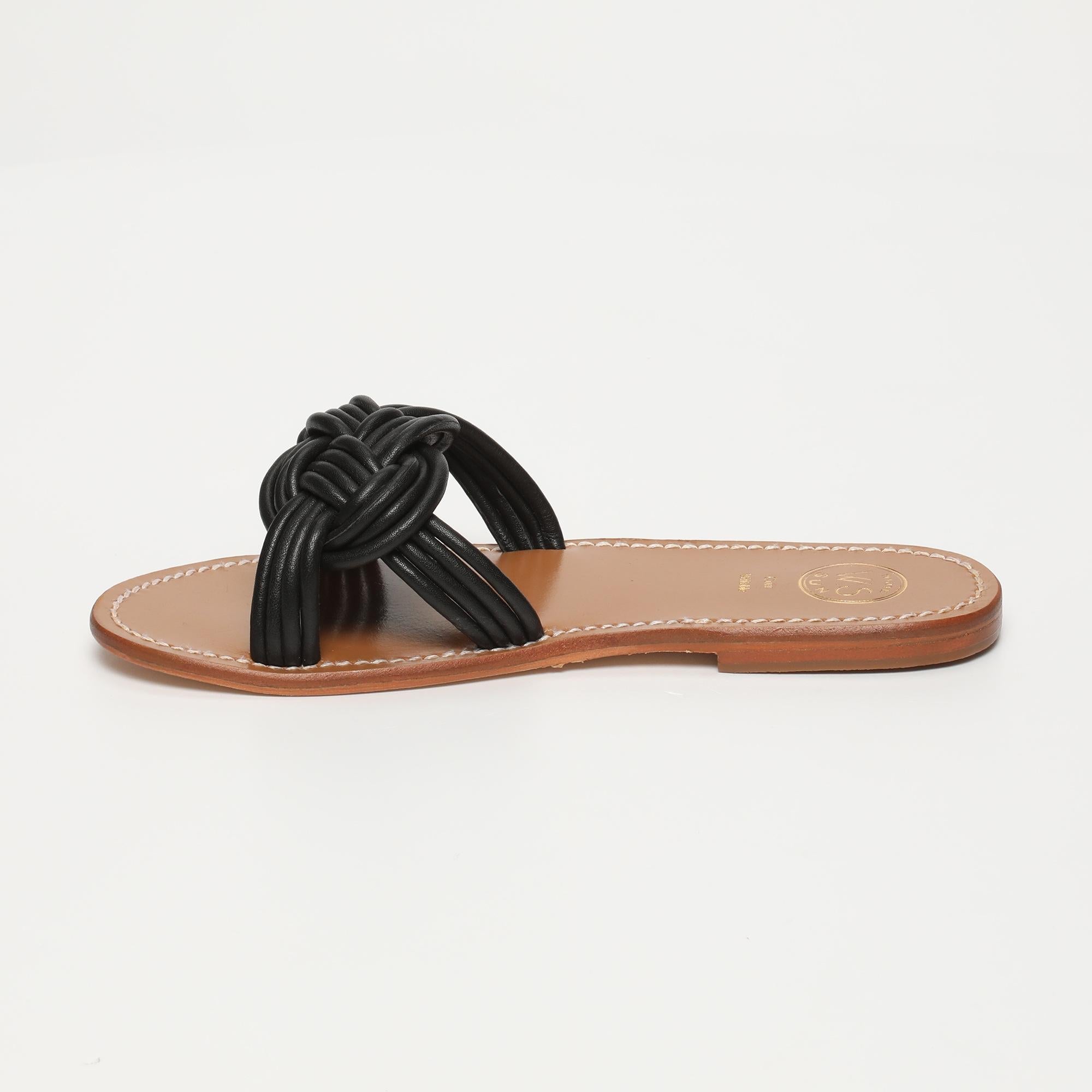 ELLIE mules en cuir noir