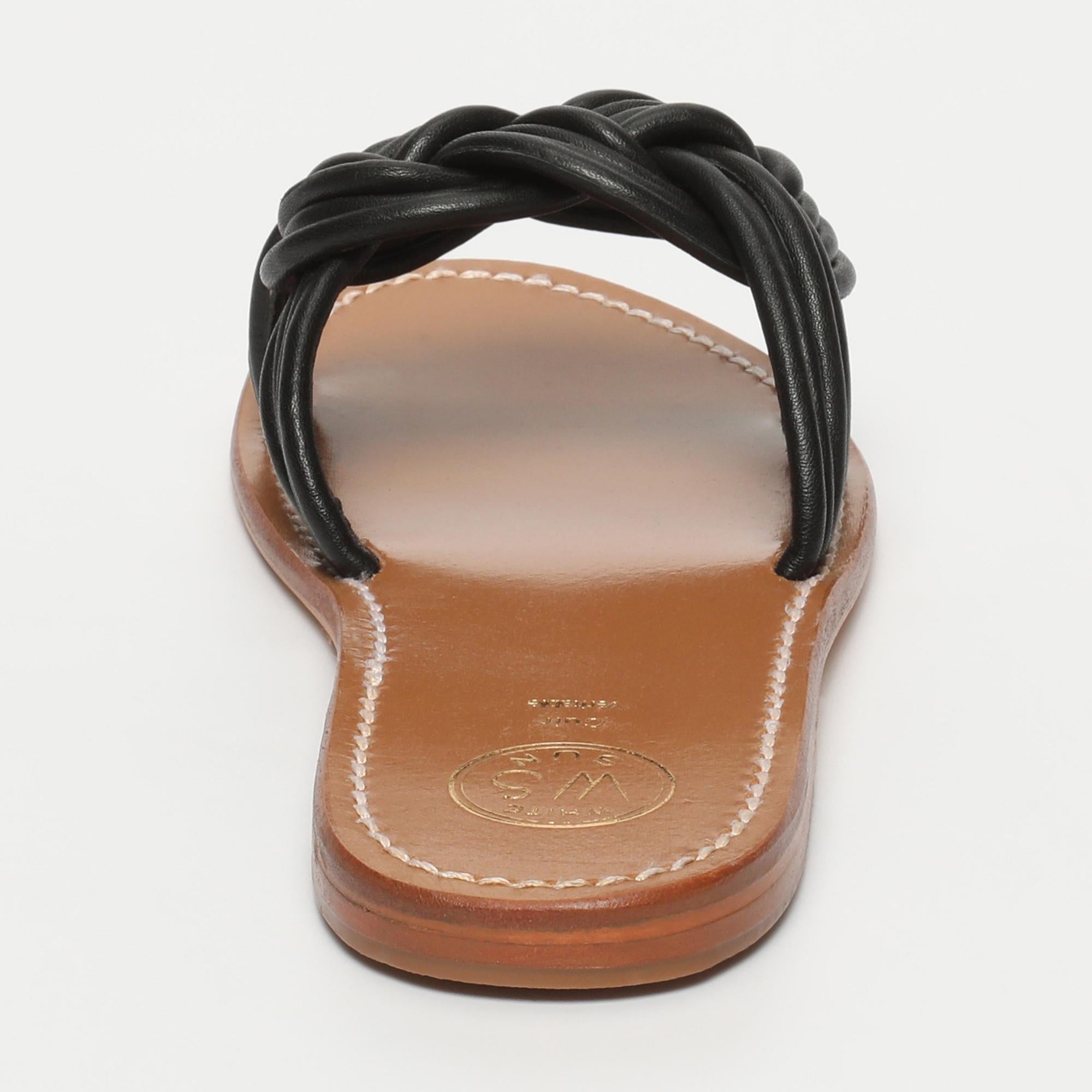 ELLIE mules en cuir noir