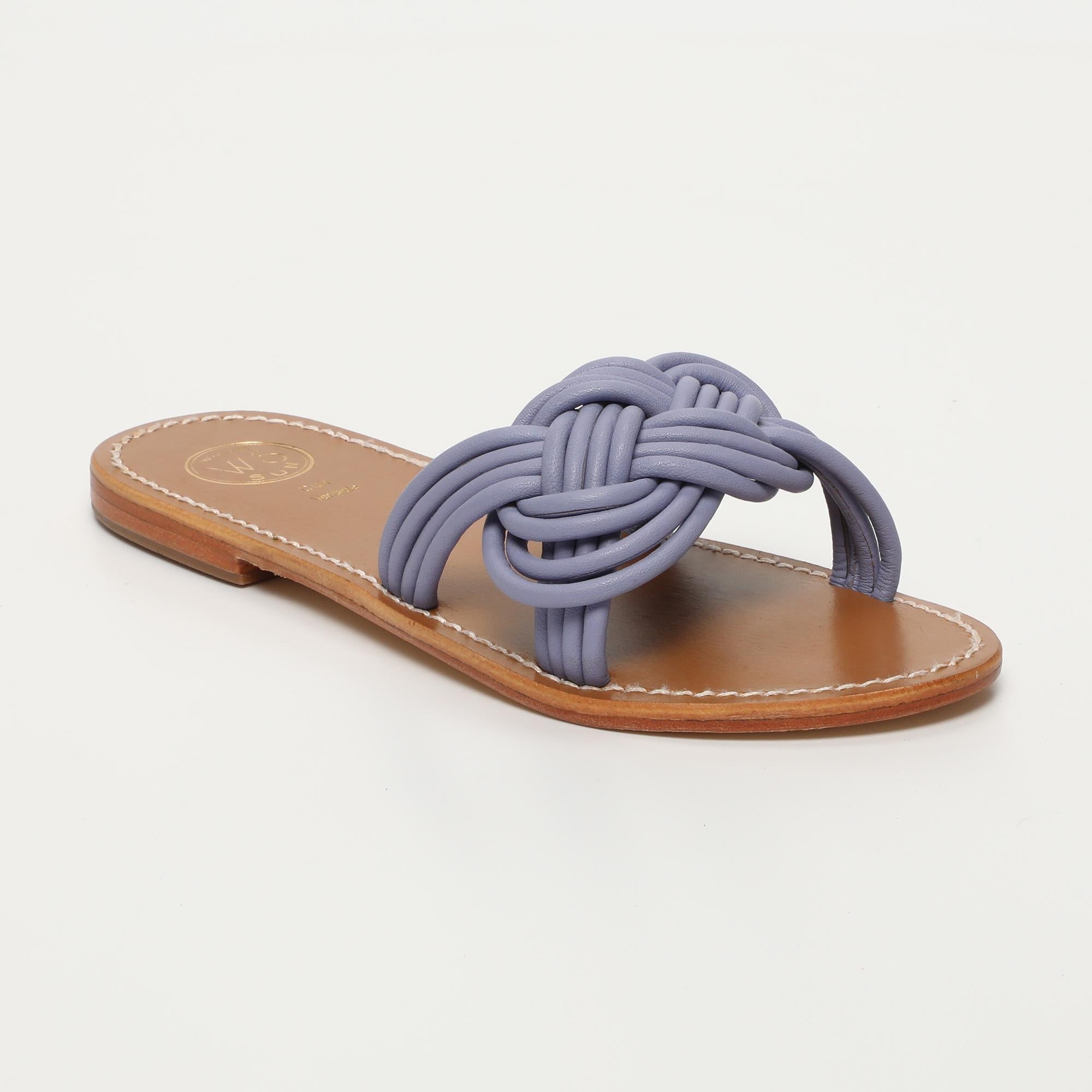 ELLIE mules tresse en cuir lavande