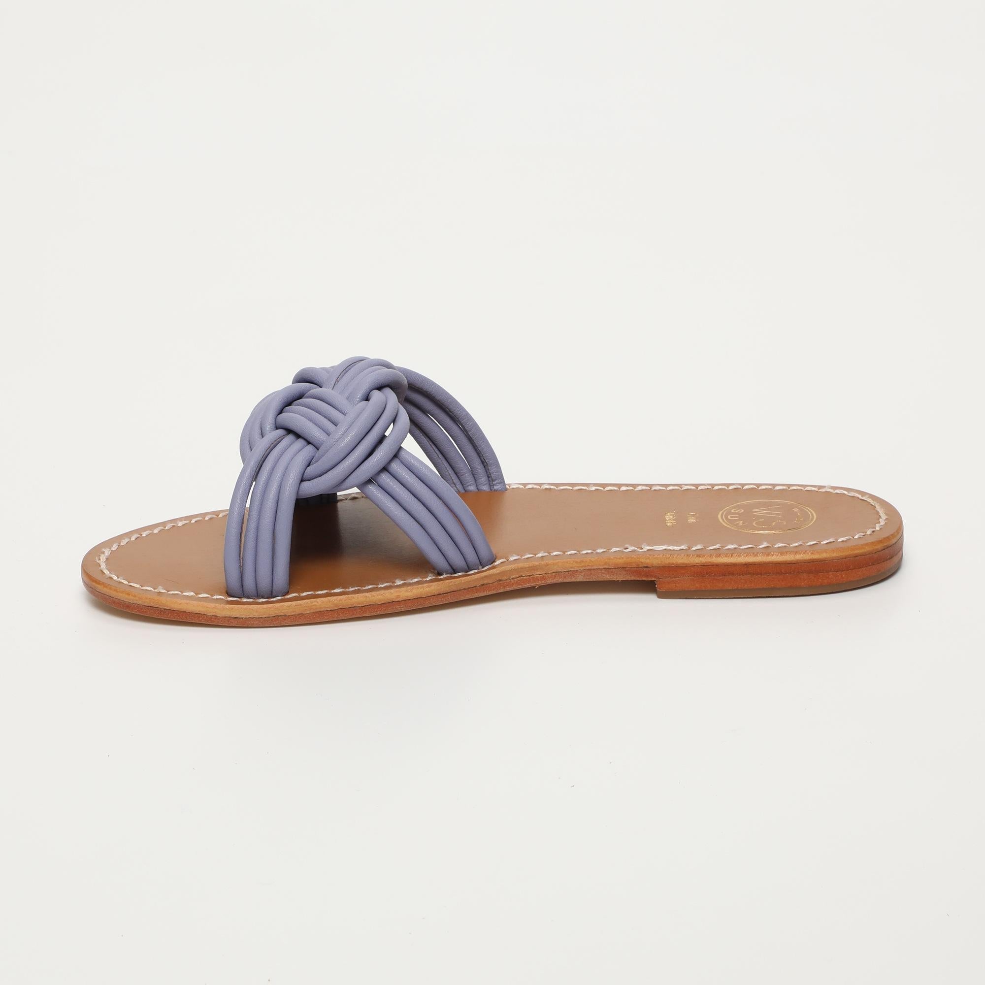 ELLIE mules tresse en cuir lavande