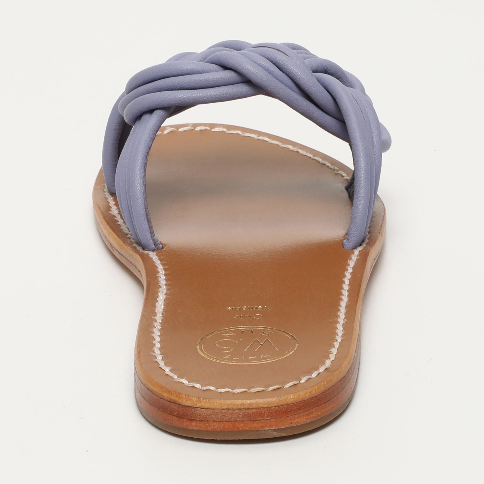 ELLIE mules tresse en cuir lavande