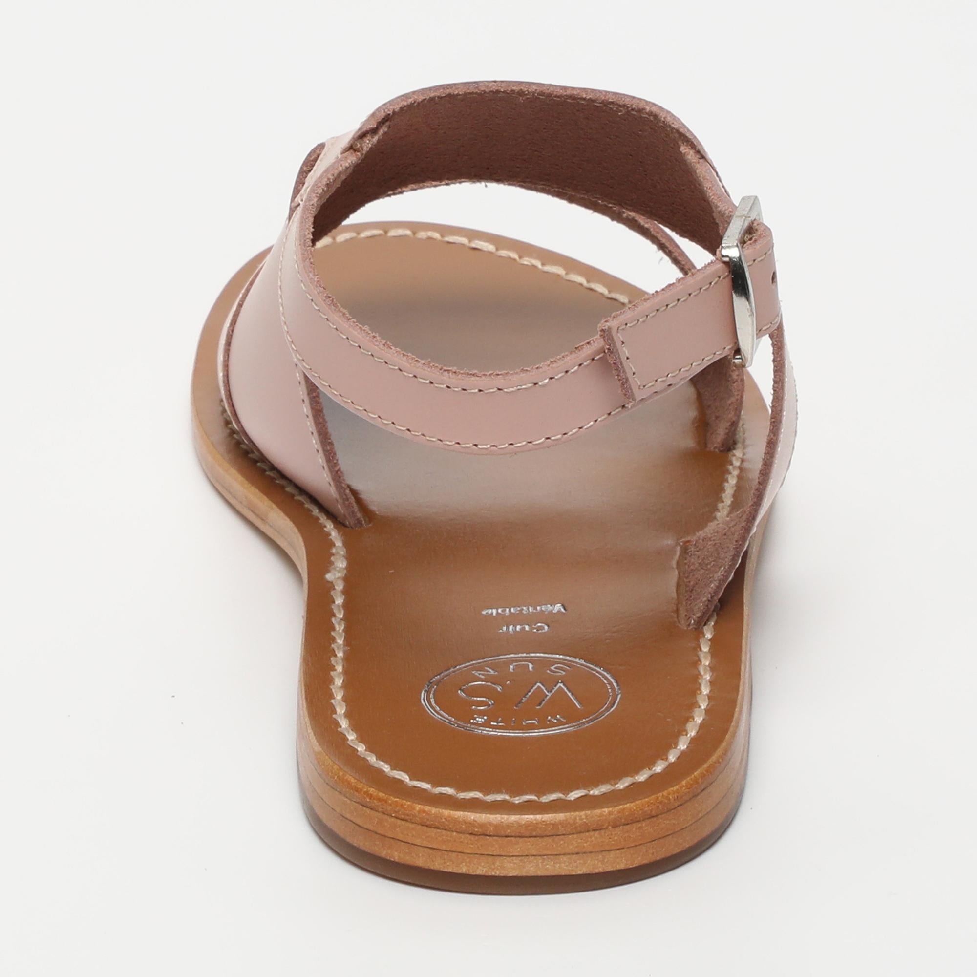 FEIJOA sandales en cuir rose