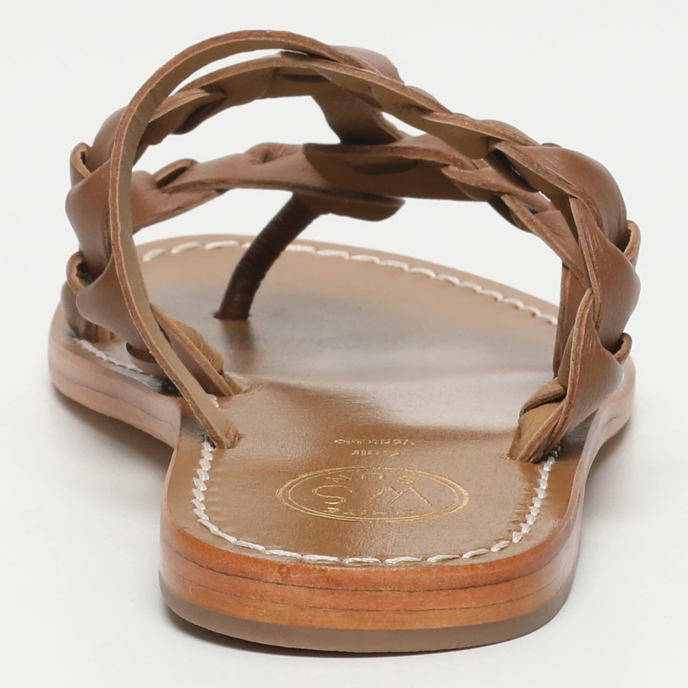 SOMBRA mules tressée en cuir camel