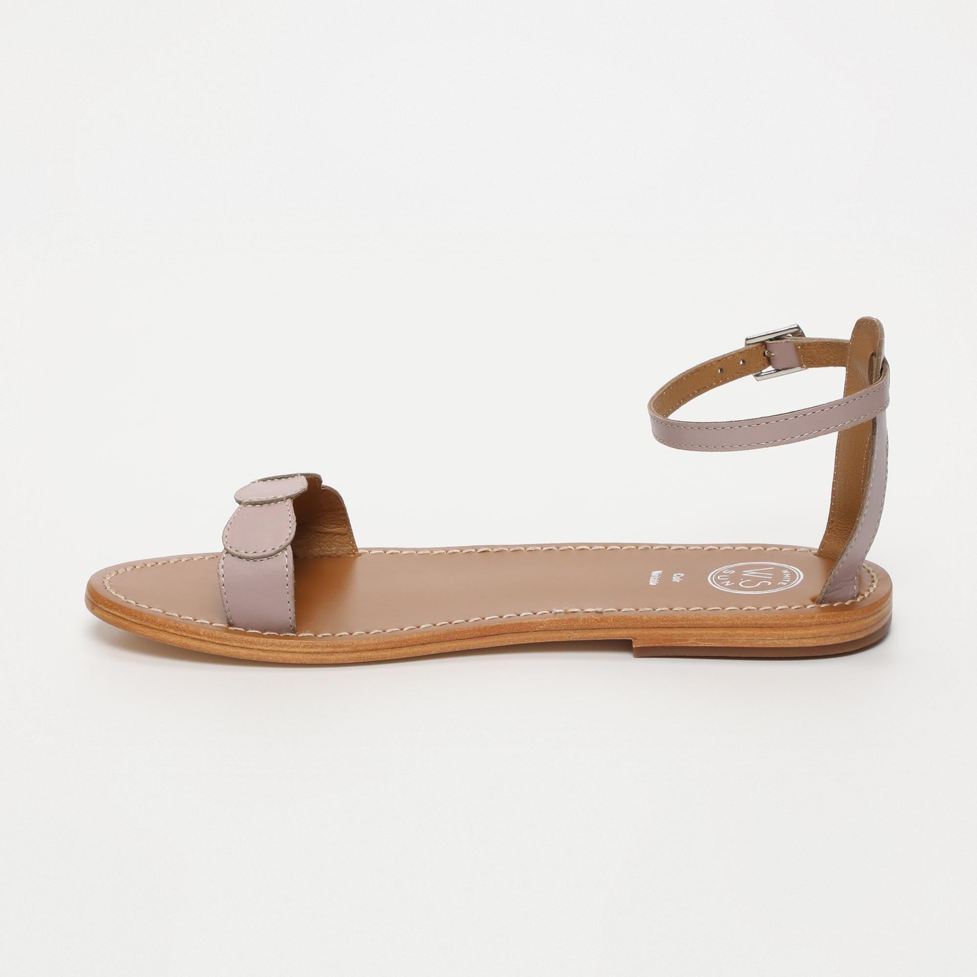 HAVILA sandales en cuir lilas