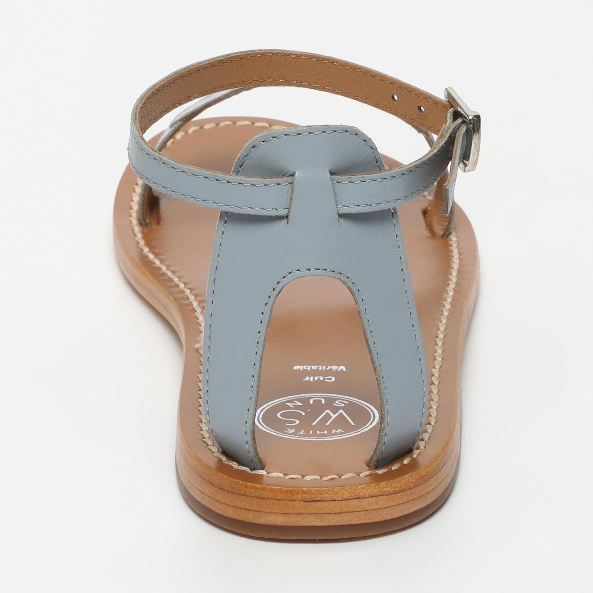 HAVILA sandales en cuir bleu clair