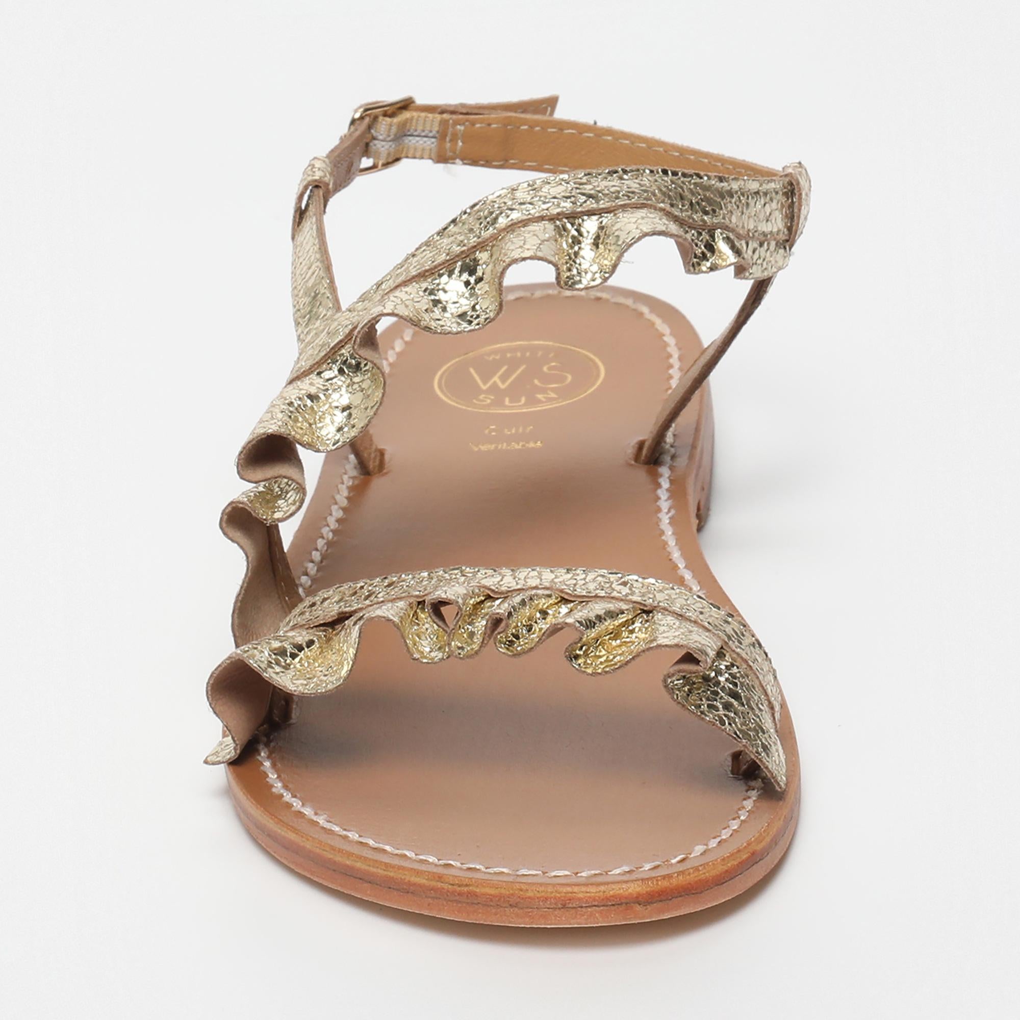 HARPER sandales fantaisie en cuir or