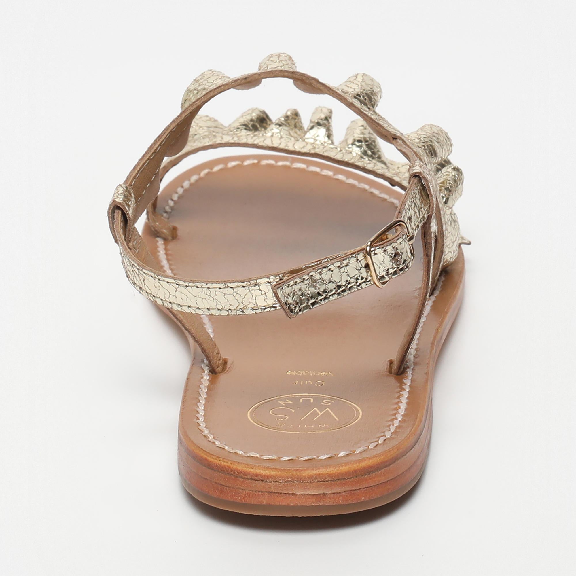 HARPER sandales fantaisie en cuir or