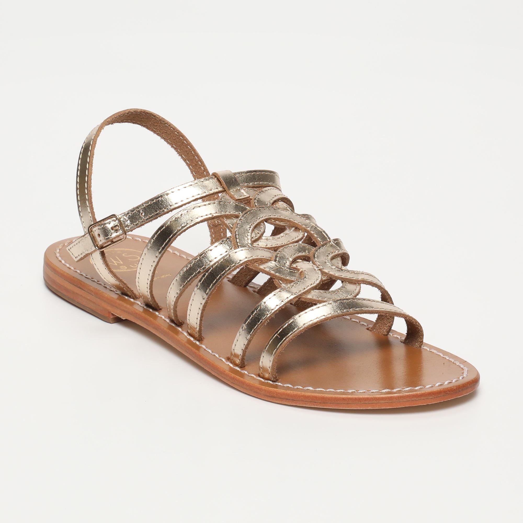 HENNA sandales en cuir or