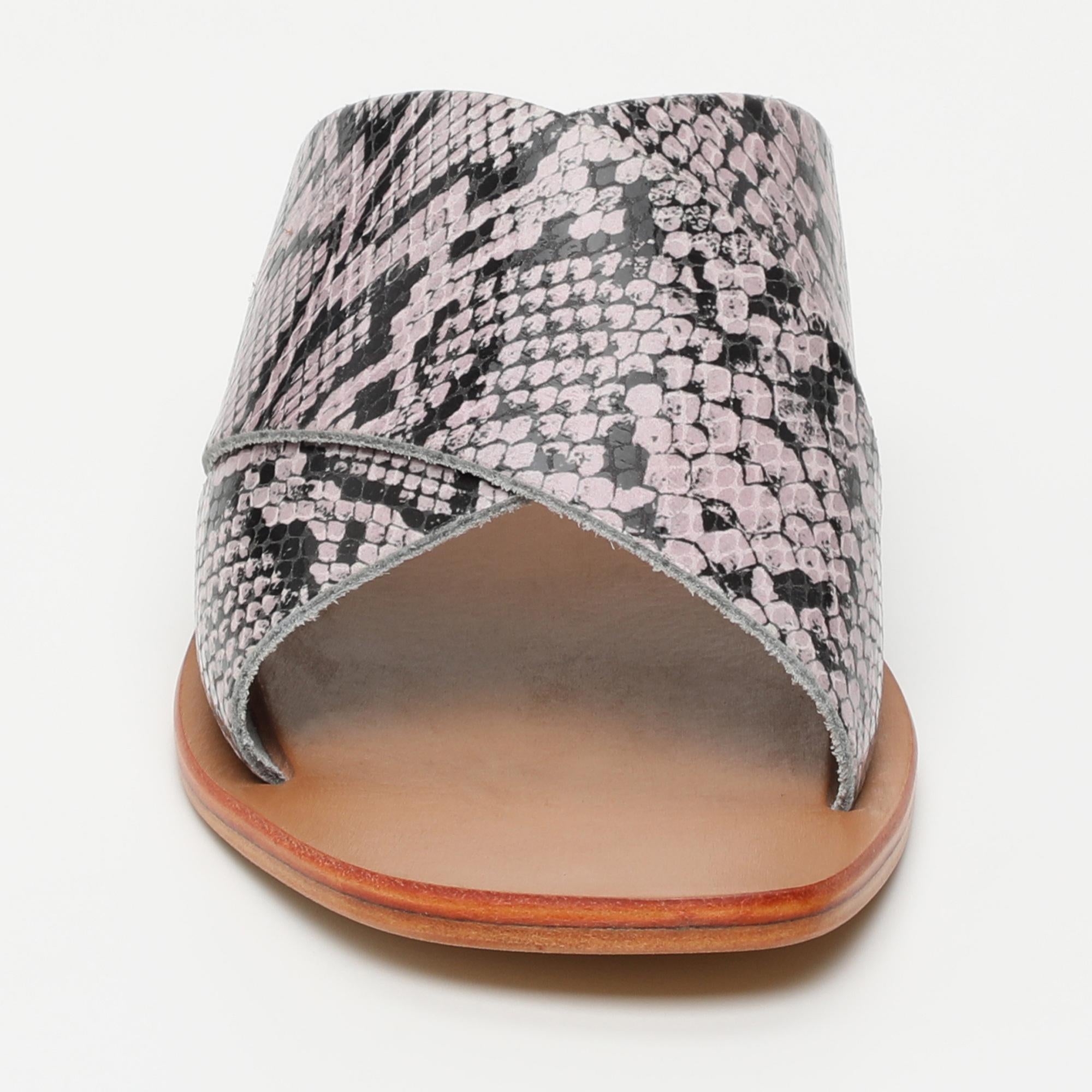 IGGY sandales en cuir python rose clair