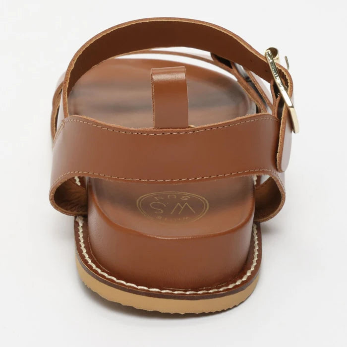 TAMIA sandales en cuir camel