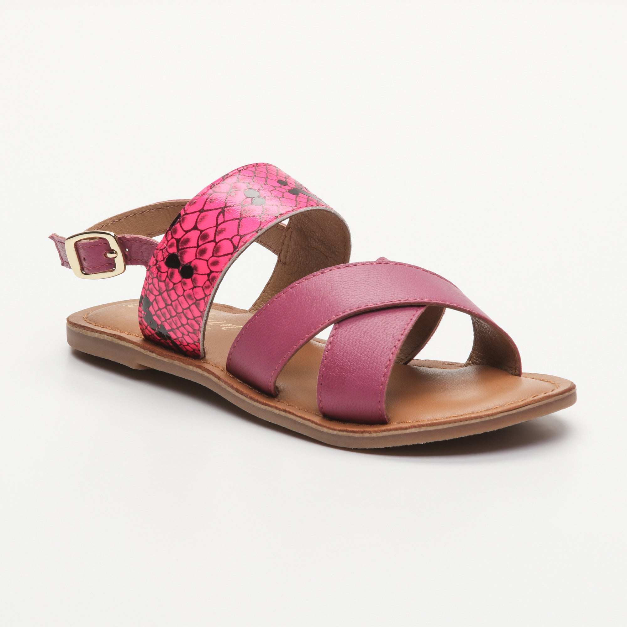 BLANCHE sandales cuir pink