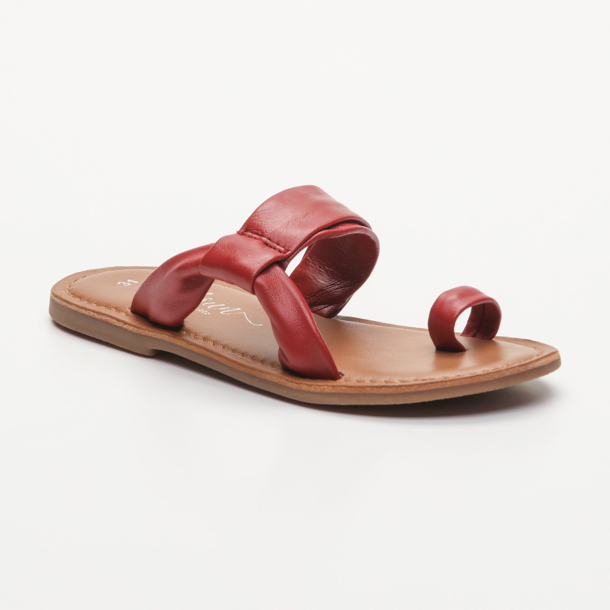 MILA sandales cuir lt red