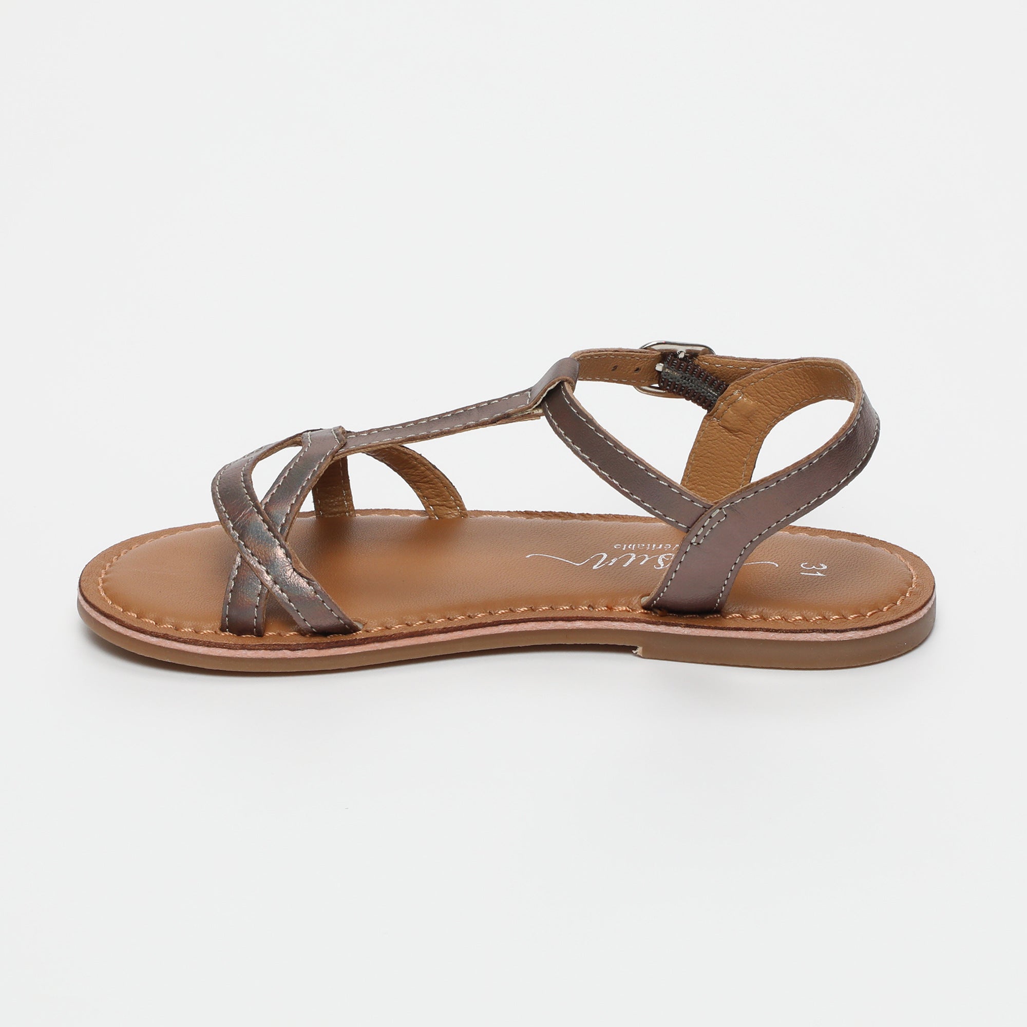 GABRIELLE Sandales arc en ciel marron