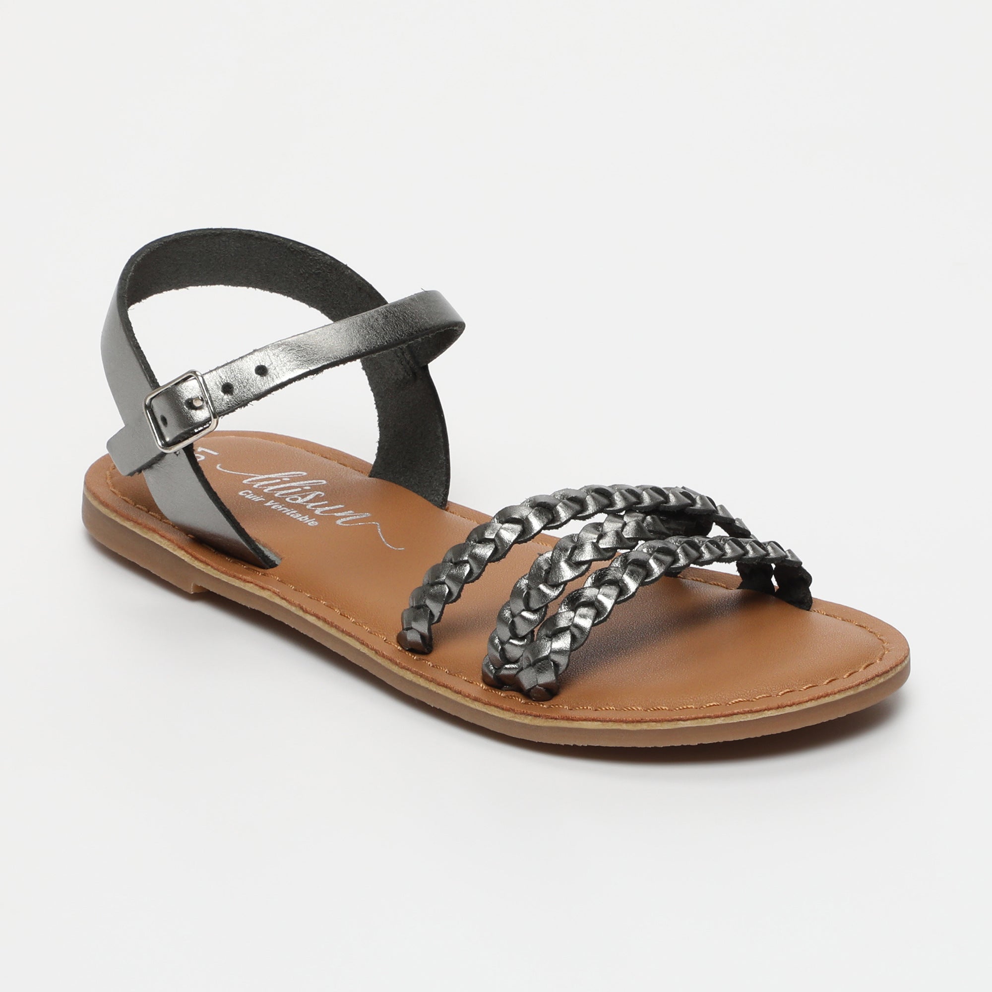 LINA Sandales gris d'étain