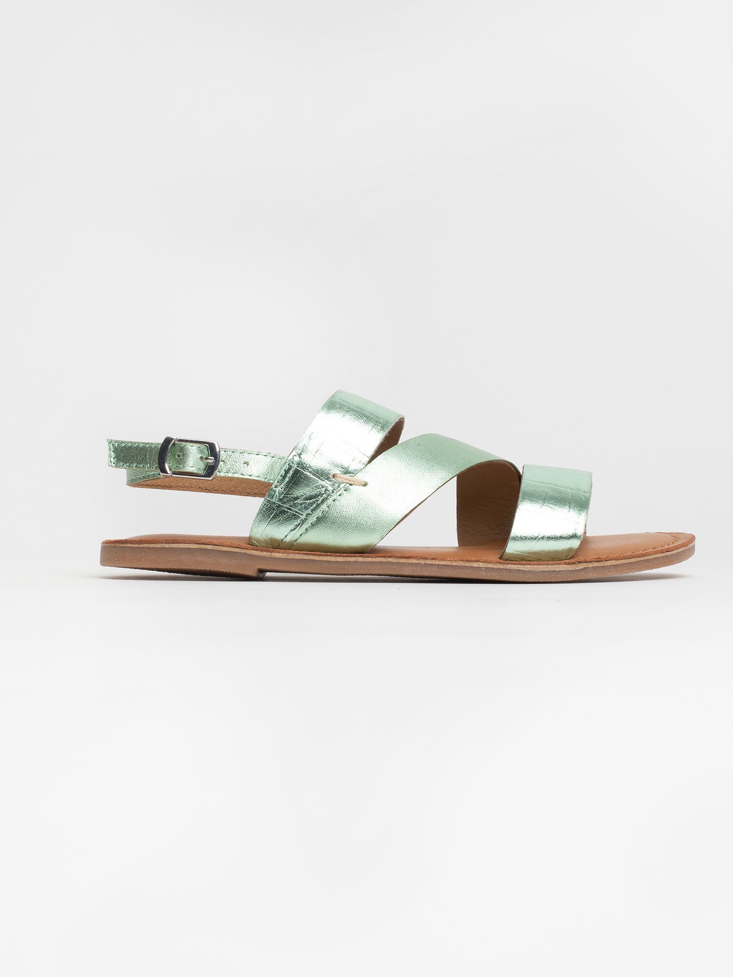 BARBIELA sandales vert métallisé