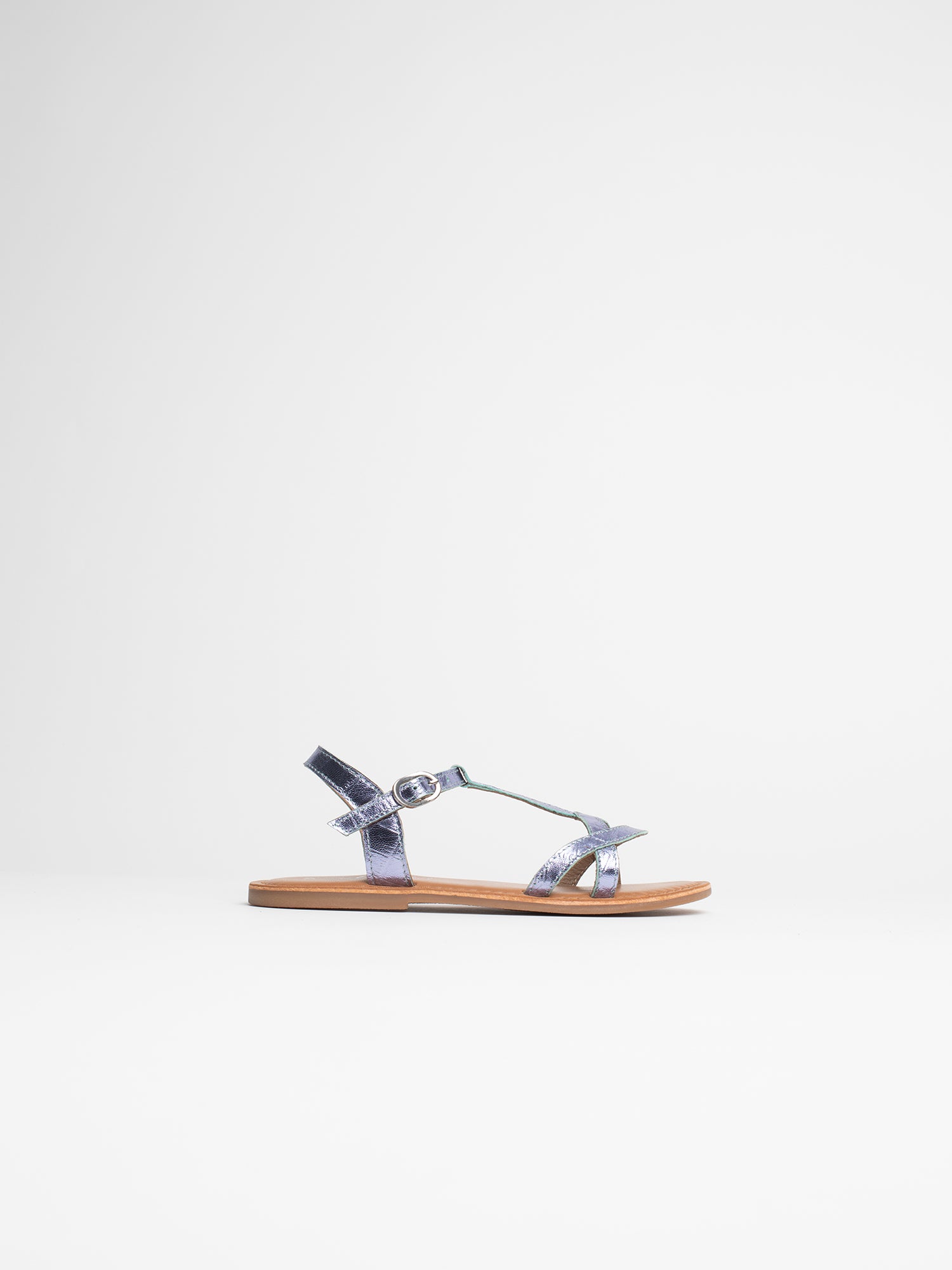 GIULIA Sandales violet métallisé