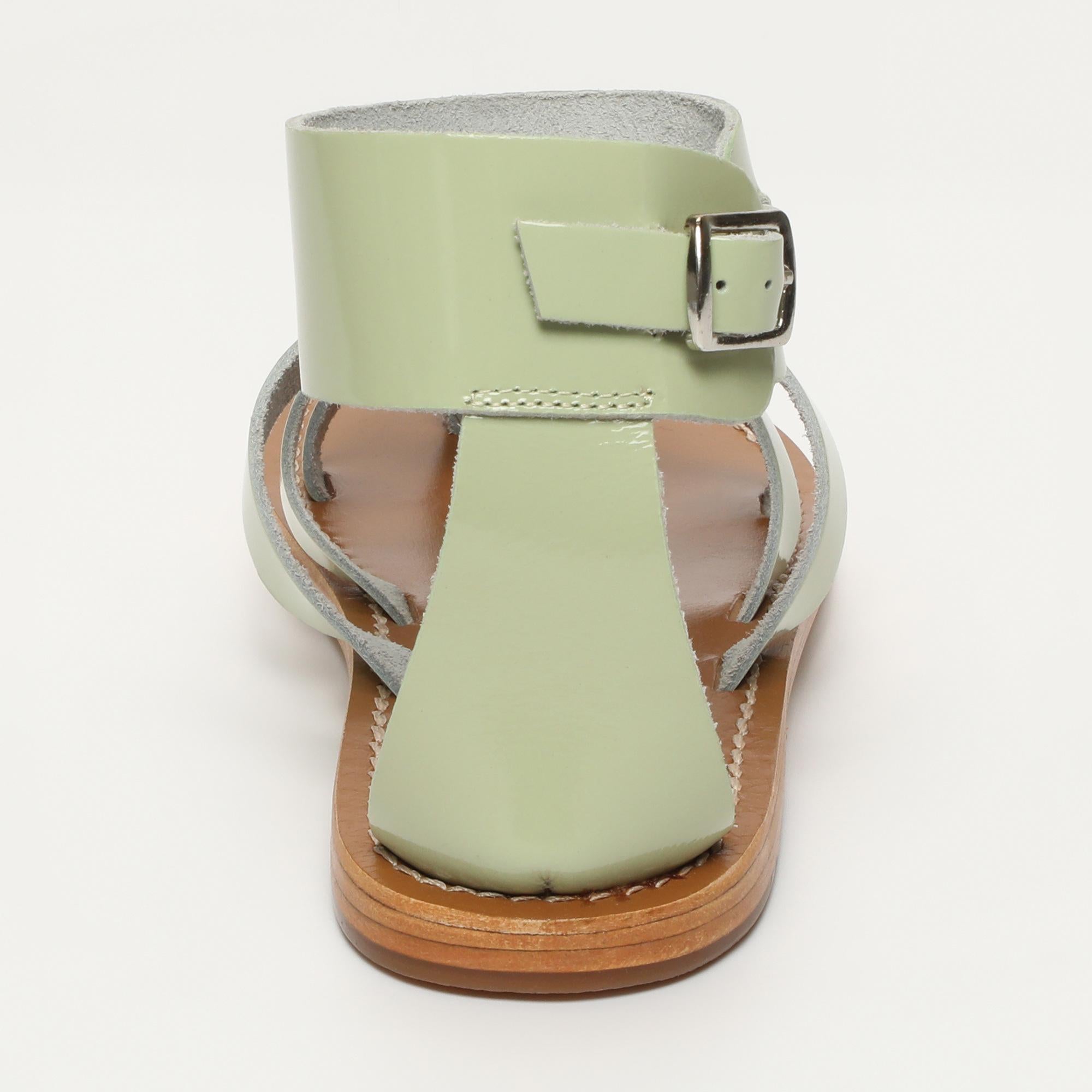 MANOA sandales entre doigt bracelet de cheville en cuir menthe