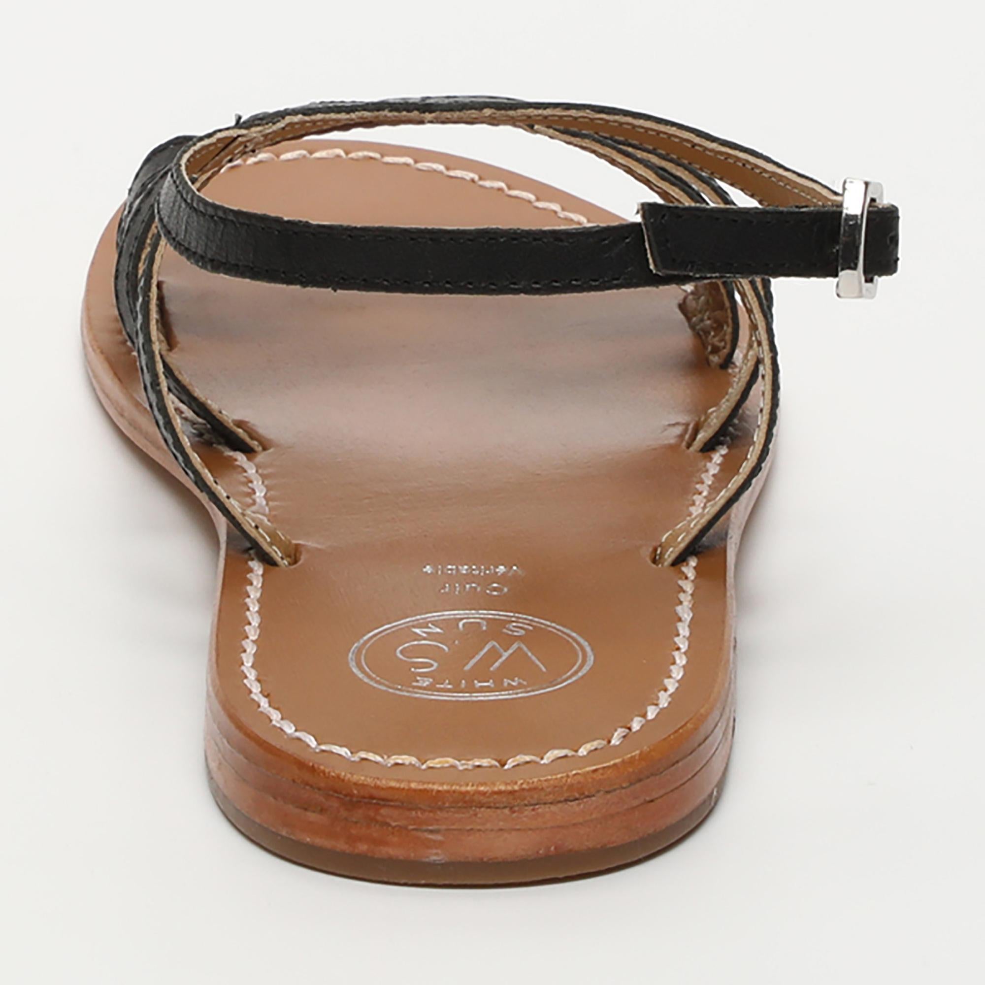 MORGAN sandales en cuir noir