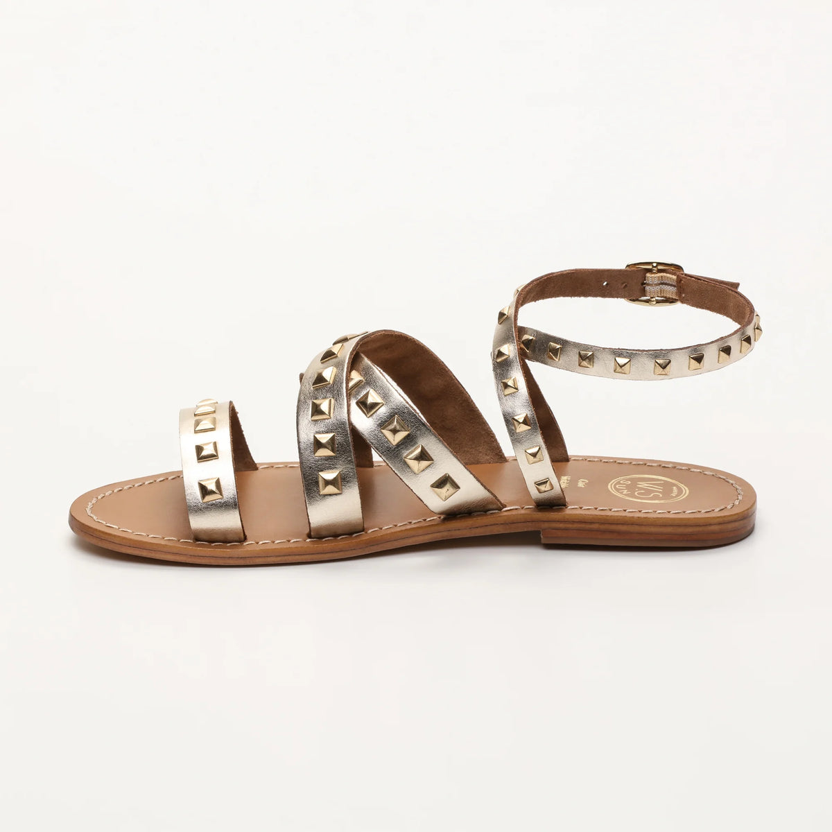 AMARI sandales en cuir or