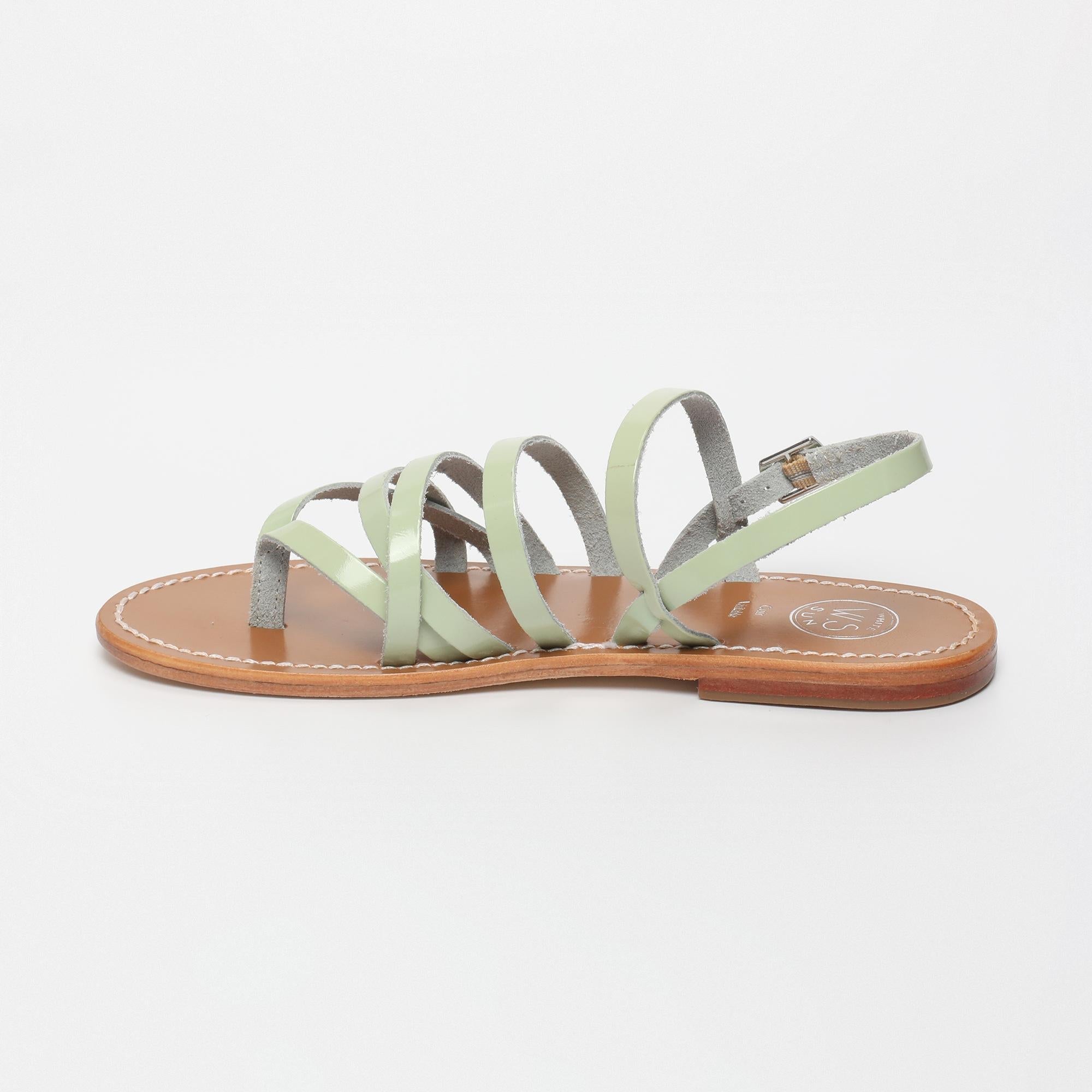 PAISTY sandales en cuir menthe