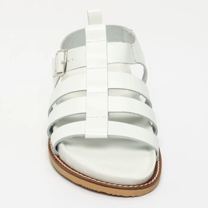 TYLER sandales en cuir blanc
