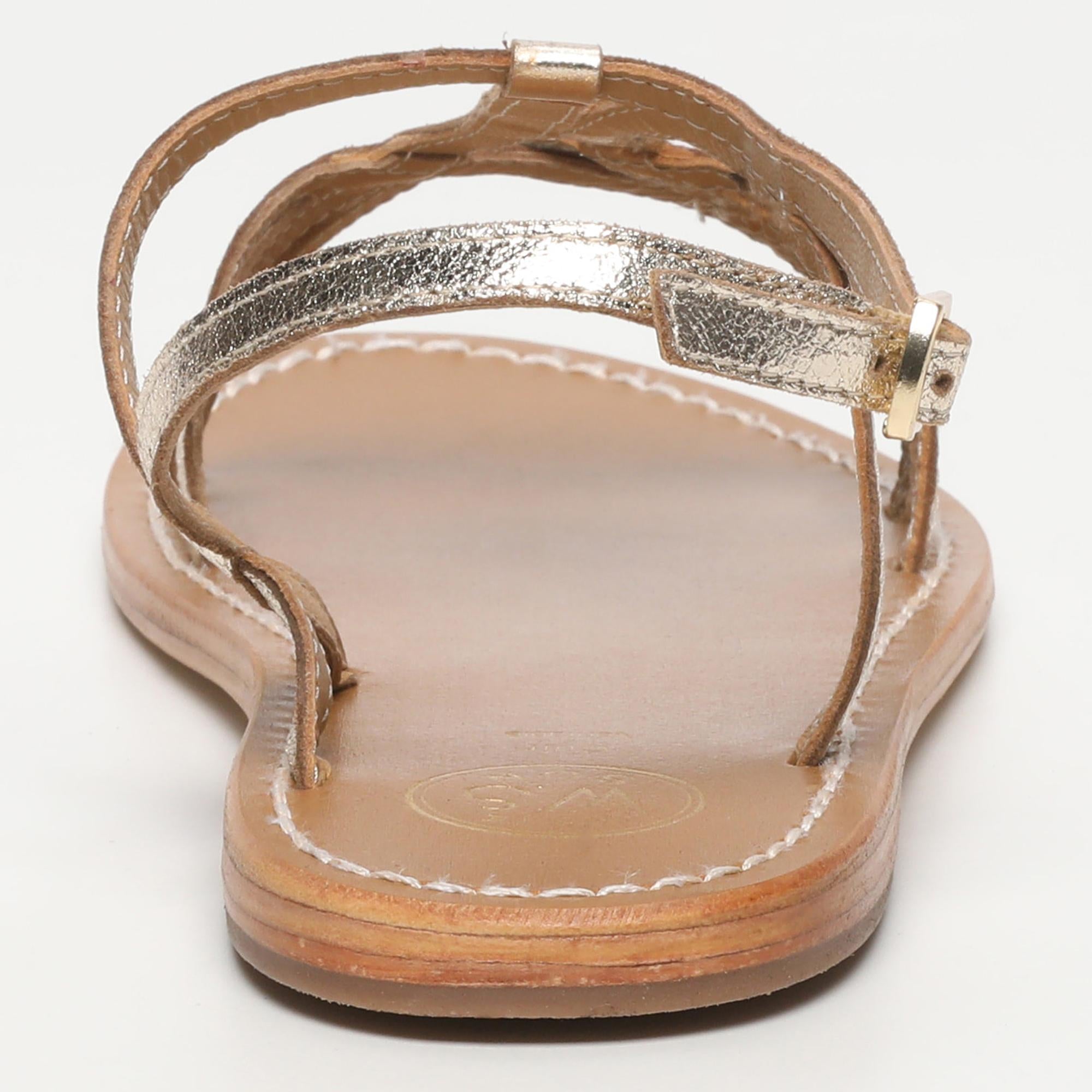RALA sandales fantaisie en cuir or