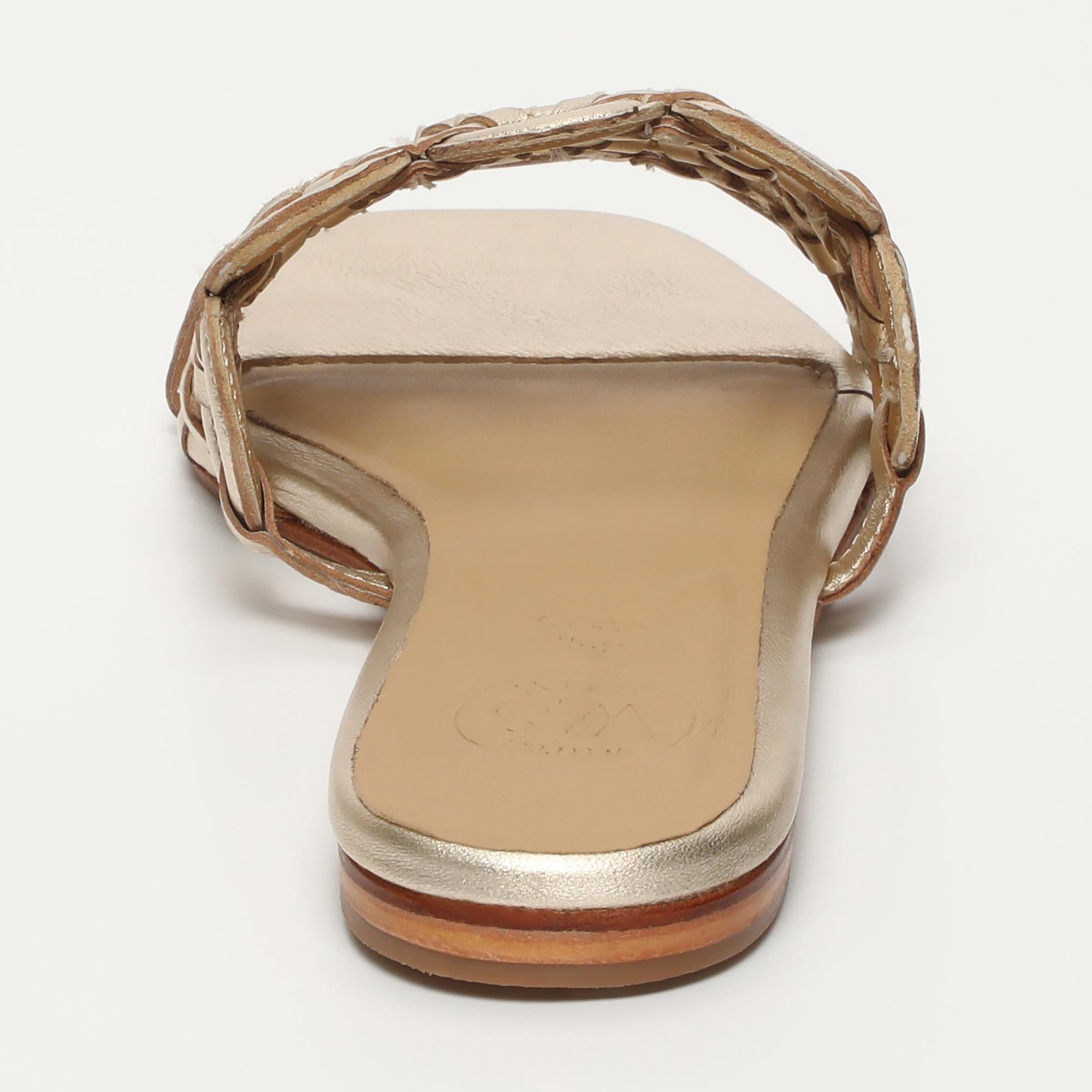 ROXA mules en cuir or