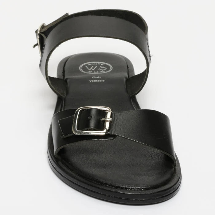 ARLEVA sandales en cuir noir