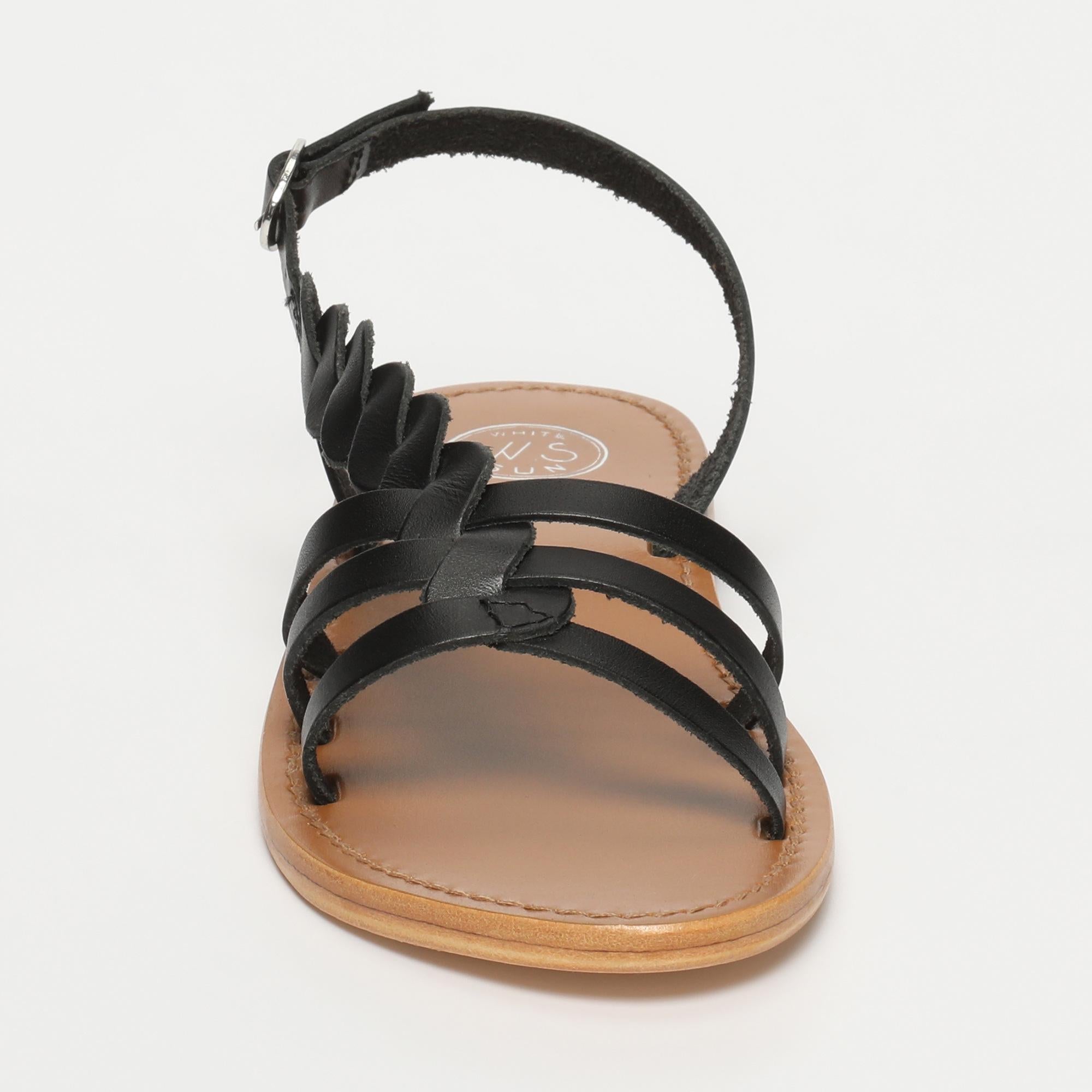 SATYRE sandales en cuir noir