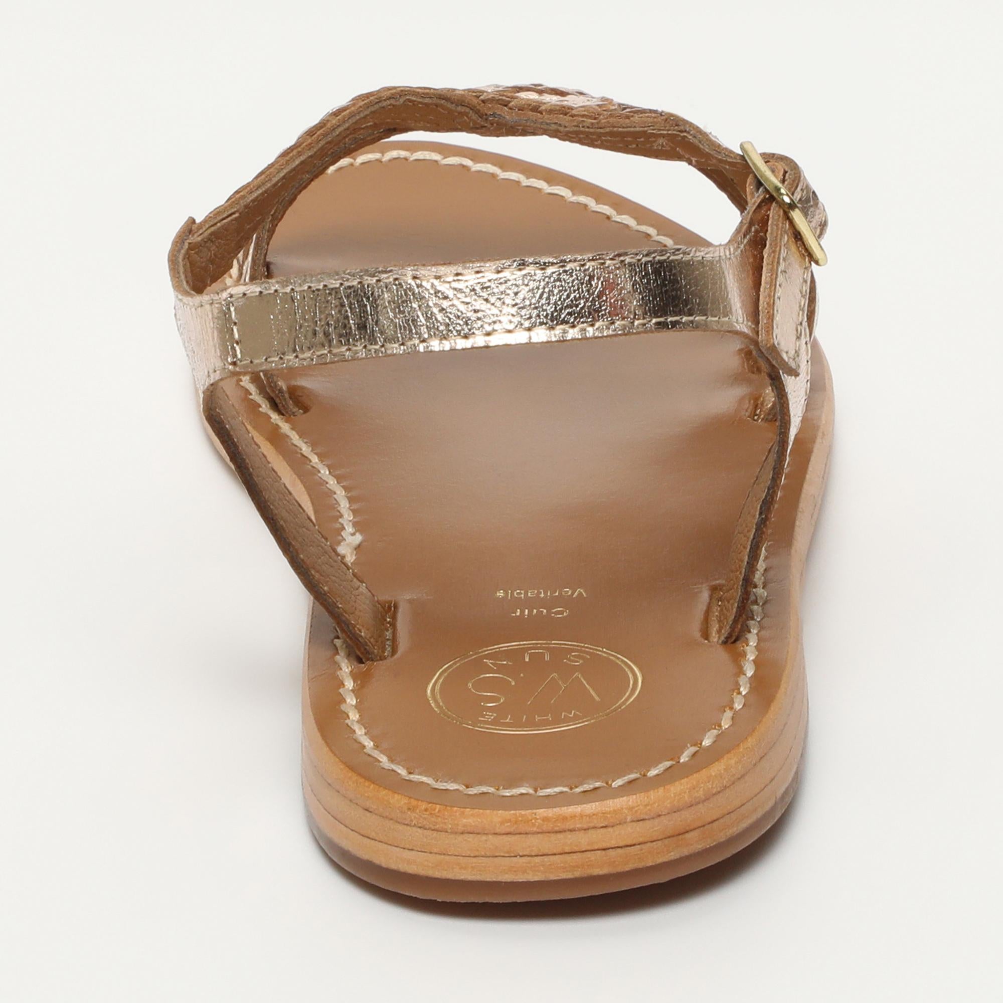 TESS sandales en cuir or