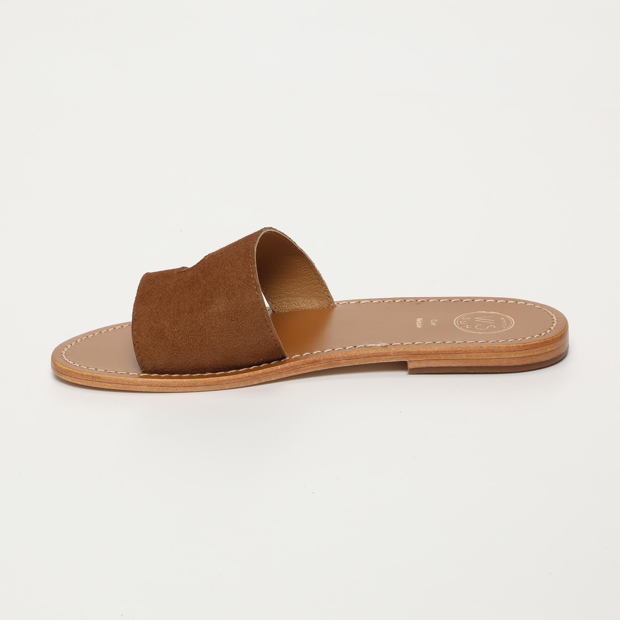 THERESE mules en cuir camel