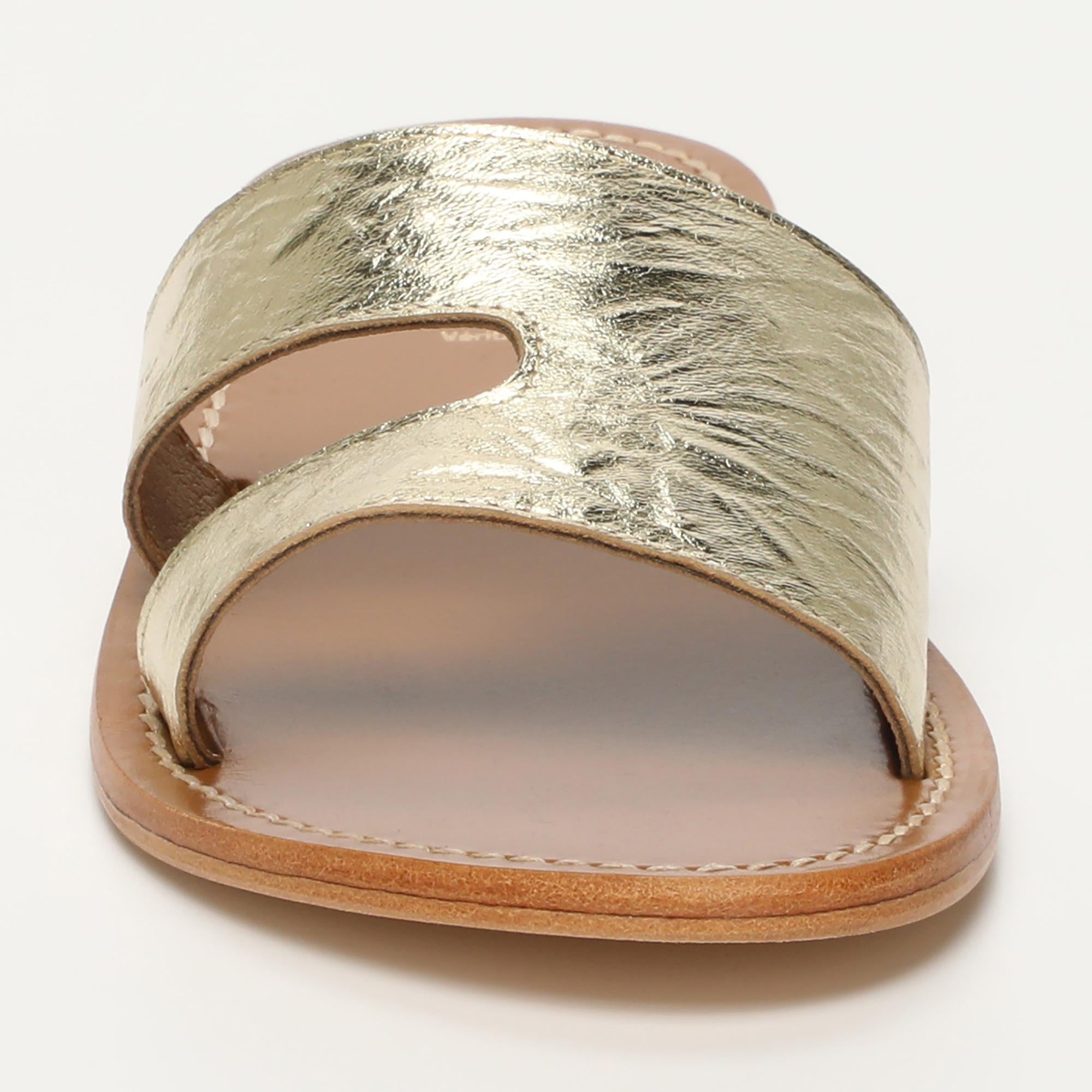 THERESE mules en cuir or