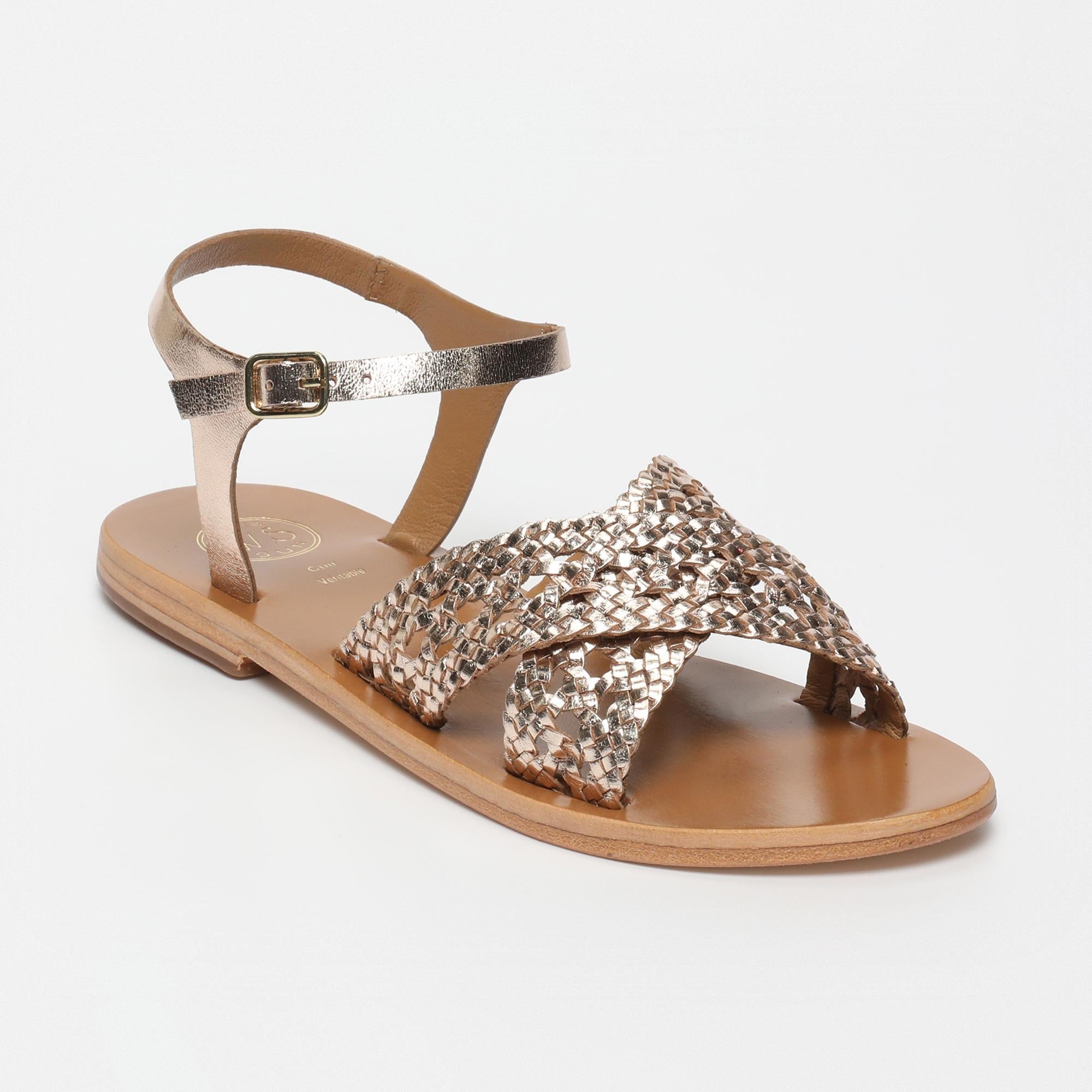 TIRZAH sandales en cuir or