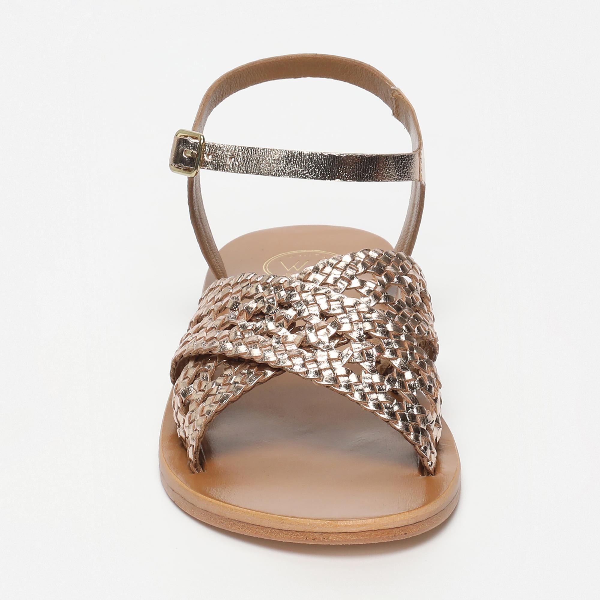 TIRZAH sandales en cuir or