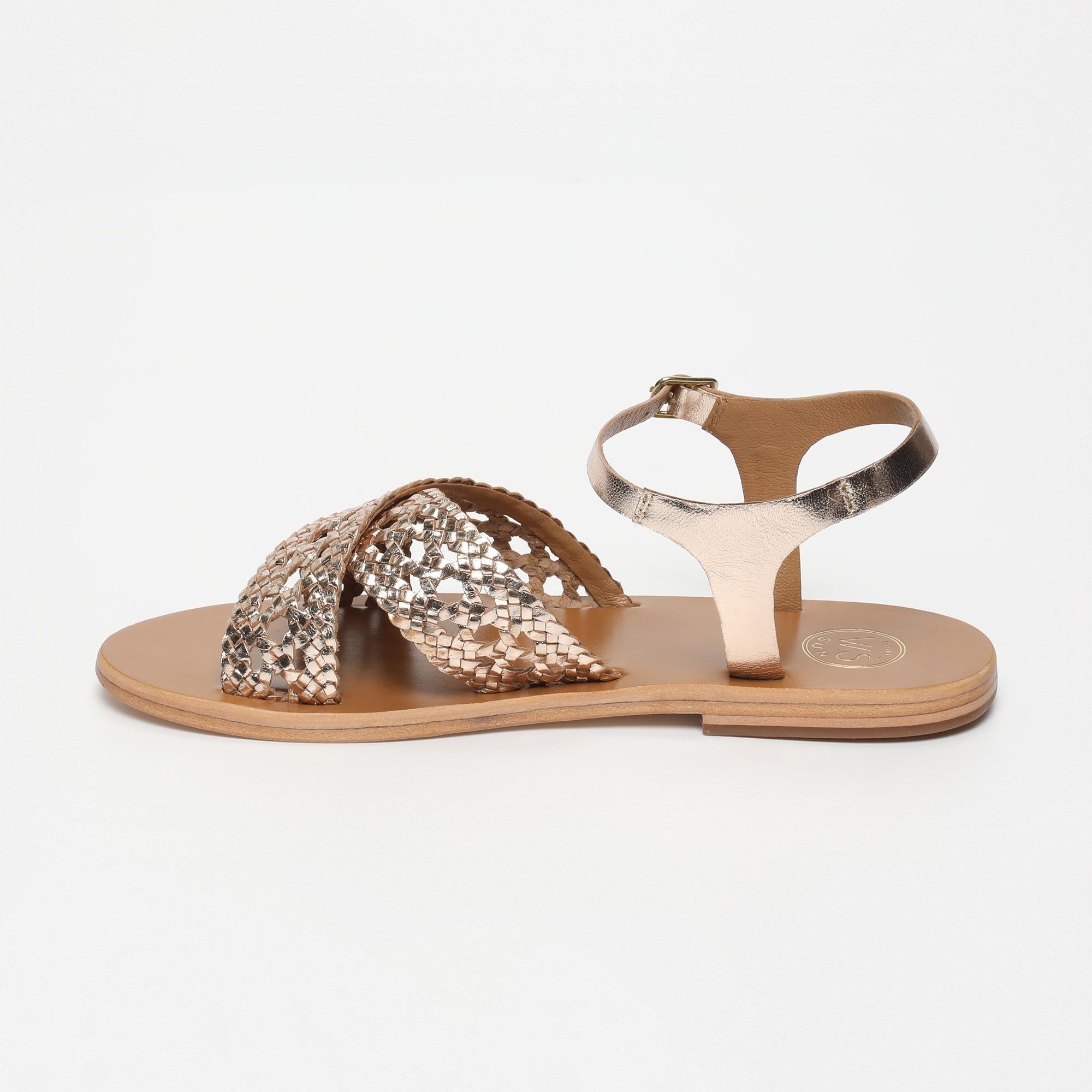 TIRZAH sandales en cuir or