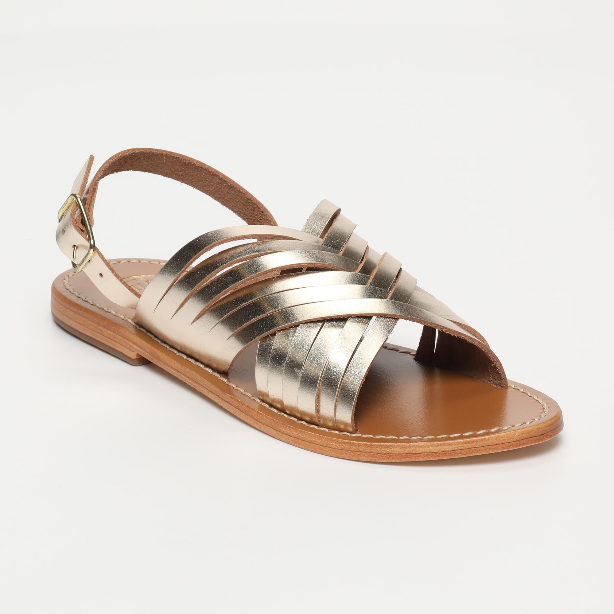 TRINITY sandales en cuir or