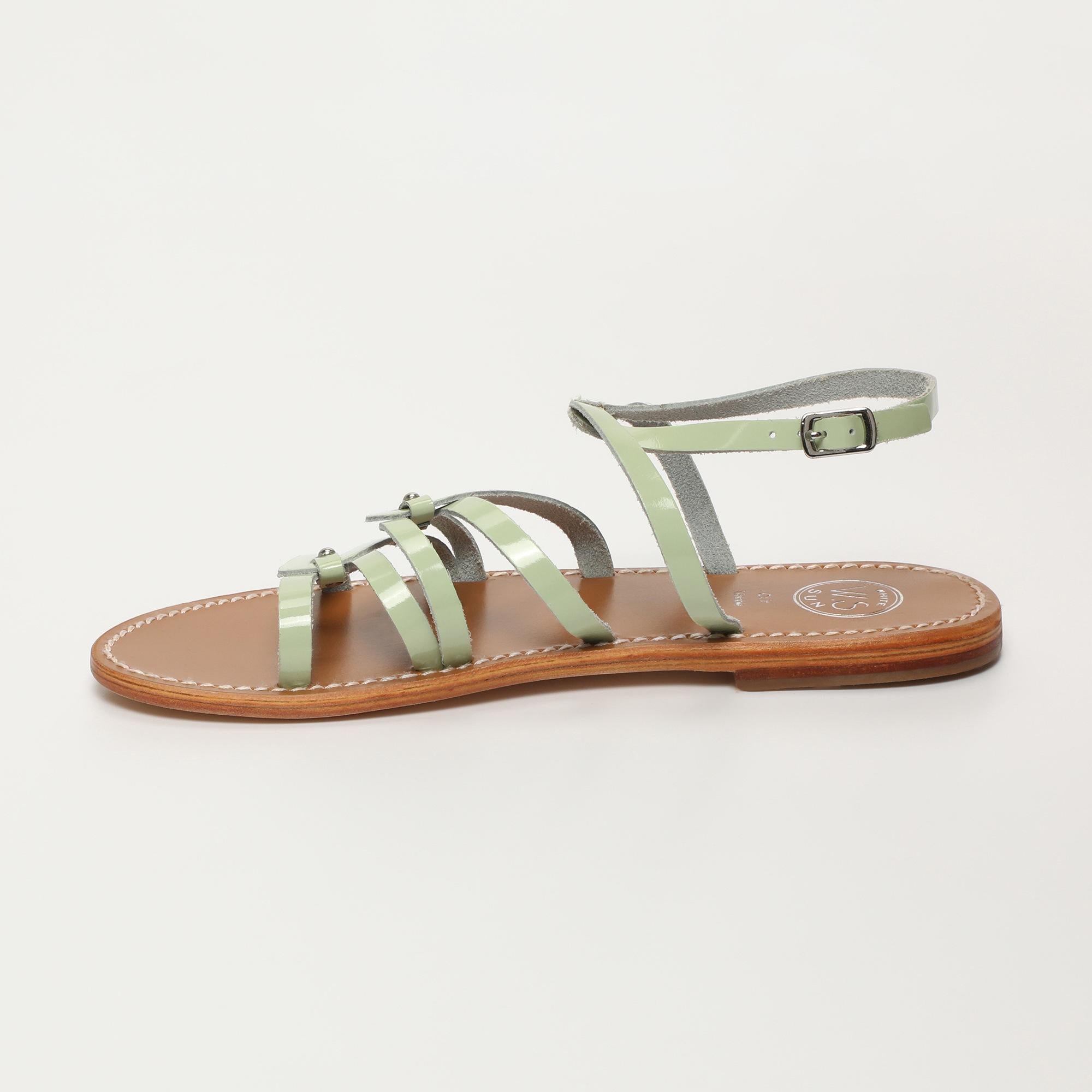VIKY sandales en cuir menthe