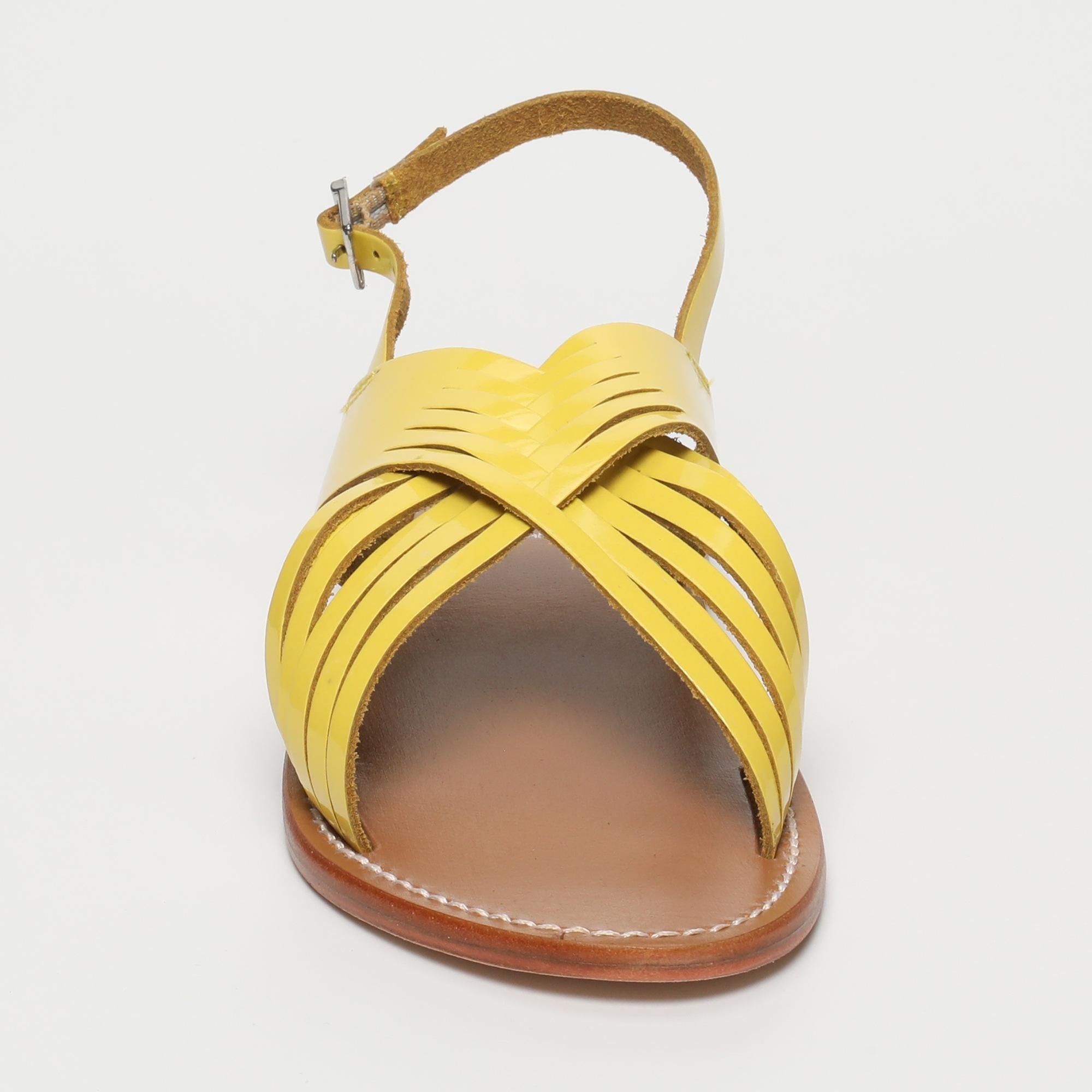 WINTERA sandales en cuir citron